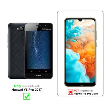 Cadorabo Handyhülle Huawei Y6 PRO 2017 Huawei Y6 PRO 2017, Klappbare Handy Schutzhülle - Hülle - mit Standfunktion und Kartenfach