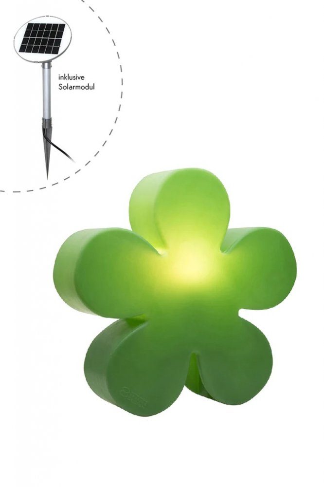 8 seasons design Dekolicht 8 seasons - Motivleuchte Shining Flower Durchmesser 60 cm grün Solar
