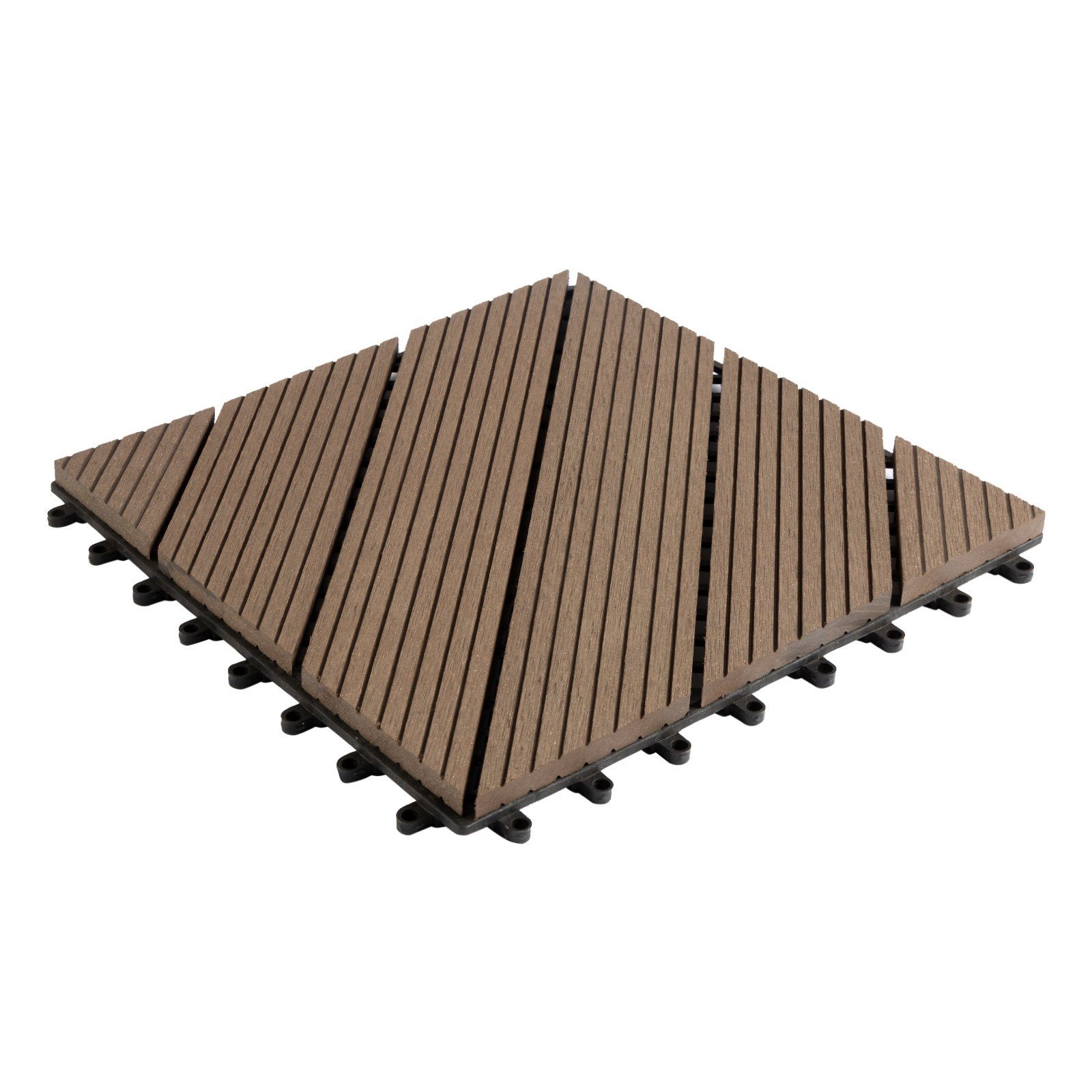 Floordirekt Klickfliese 30 x 30 cm, Holzdielenoptik, Terrassenfliese, Fliese, 11 St.