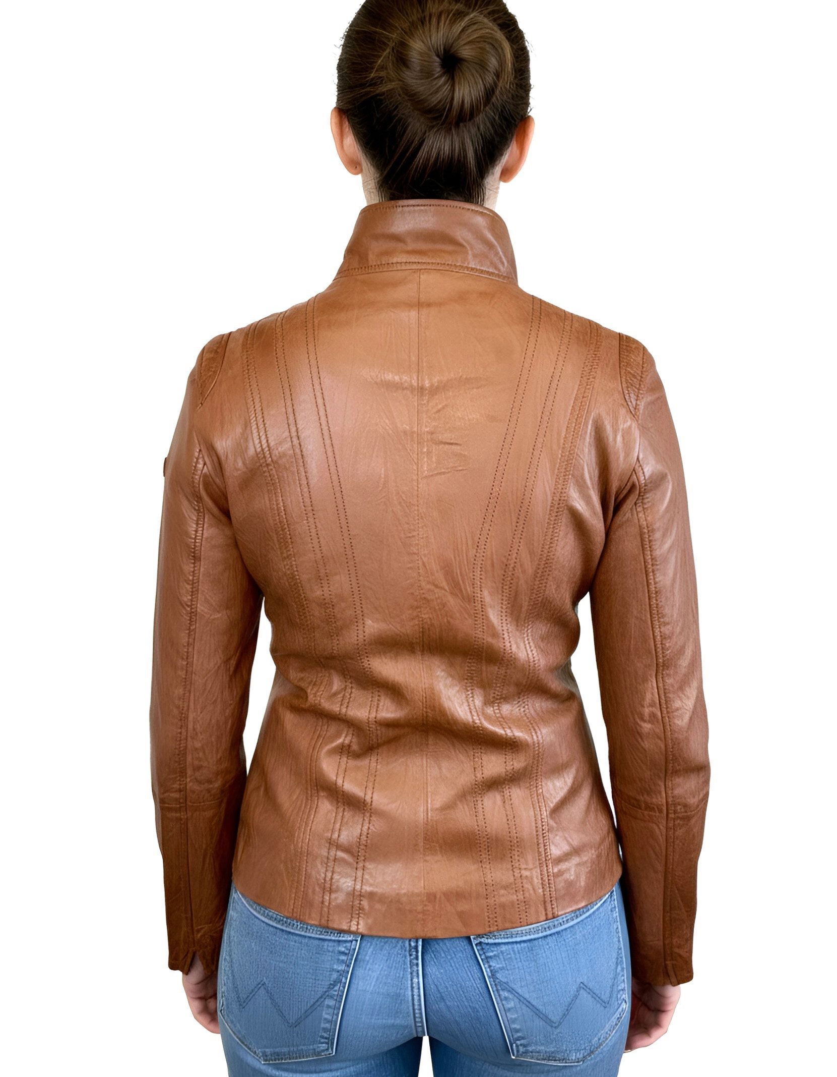 Cabrini Lederjacke Francesca Crinkle Effekt günstig online kaufen