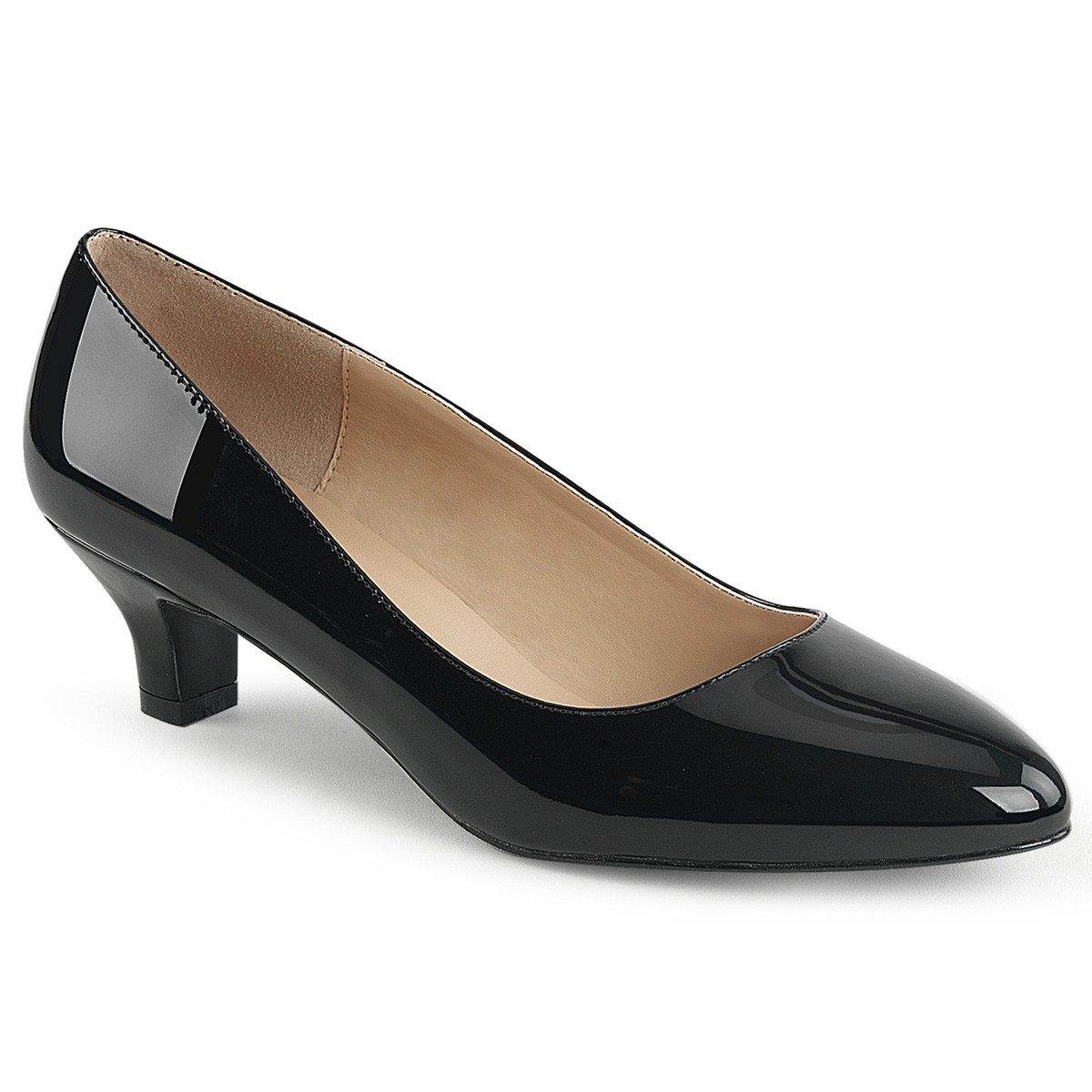 Pleaser Pink Label Sale FAB-420 Pleaser Pink Label Damen Pumps 5cm Absatz schwarz Lack Üb High-Heel-Stiefel