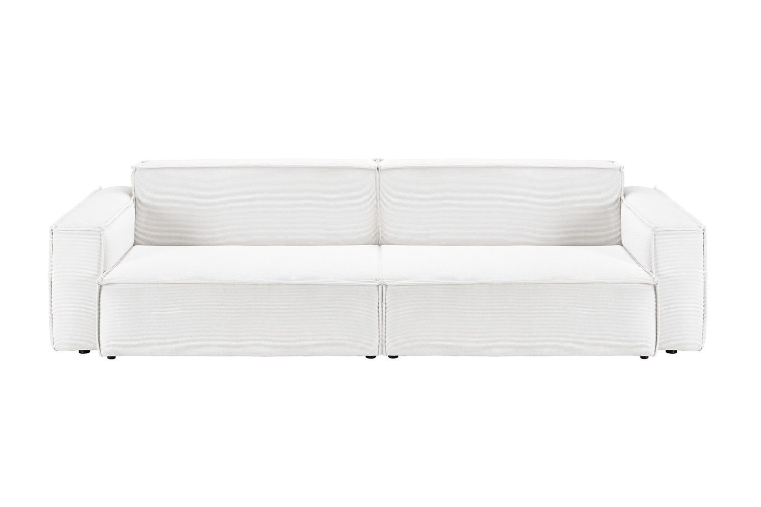 KAWOLA Sofa SAMU, Feincord 2-Sitzer od. 3-Sitzer versch. Farben weiß