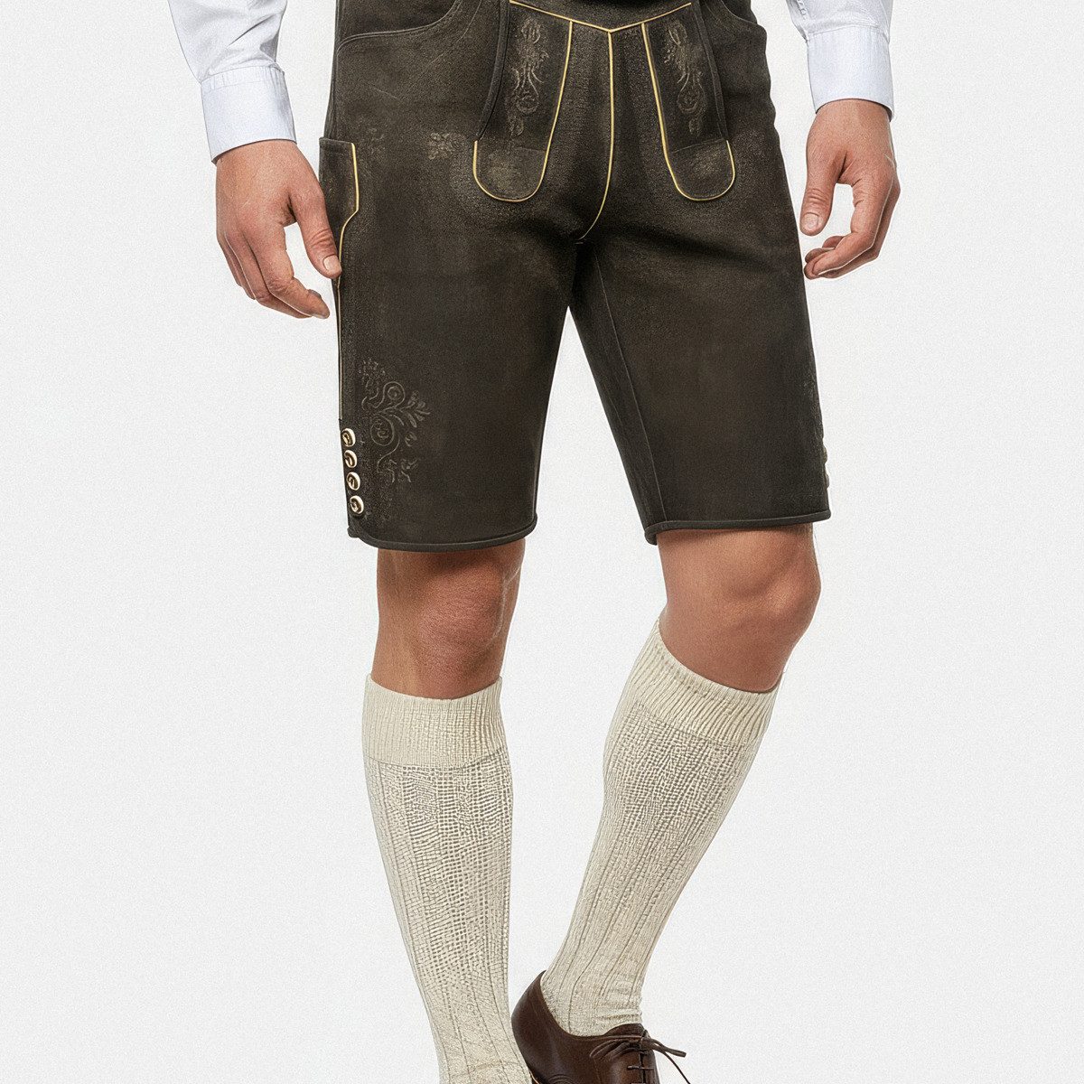 Spieth & Wensky Trachtenlederhose Erno Herren (1-tlg) Trachtenlederhose, Trachtenhose, Bayerische Lederhose, Oktoberfest