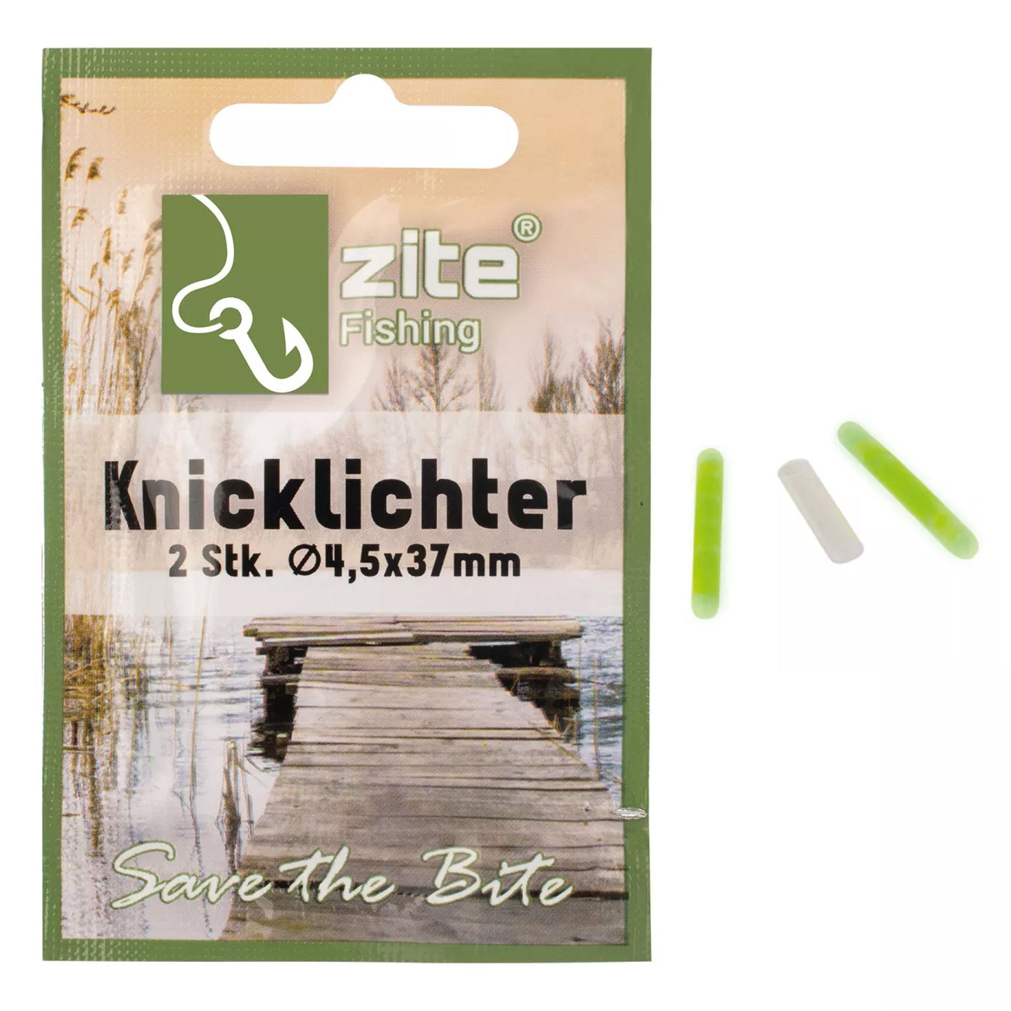 Zite Bissanzeiger Knicklichter für Angler, Standardmaß, 2er-Pack