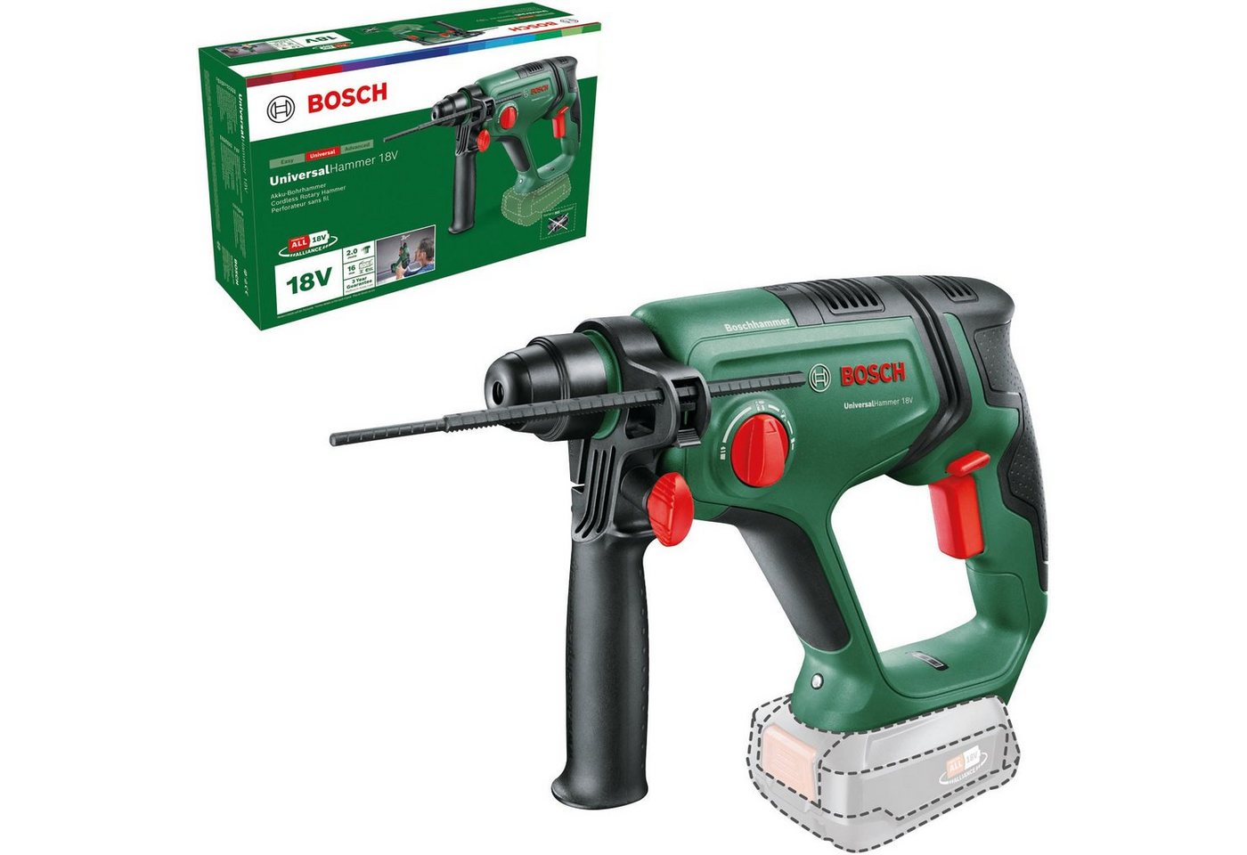 Bosch Home & Garden Akku-Kombibohrhammer UniversalHammer 18V, max. 2000 U/min, ohne Akku und Ladegerät