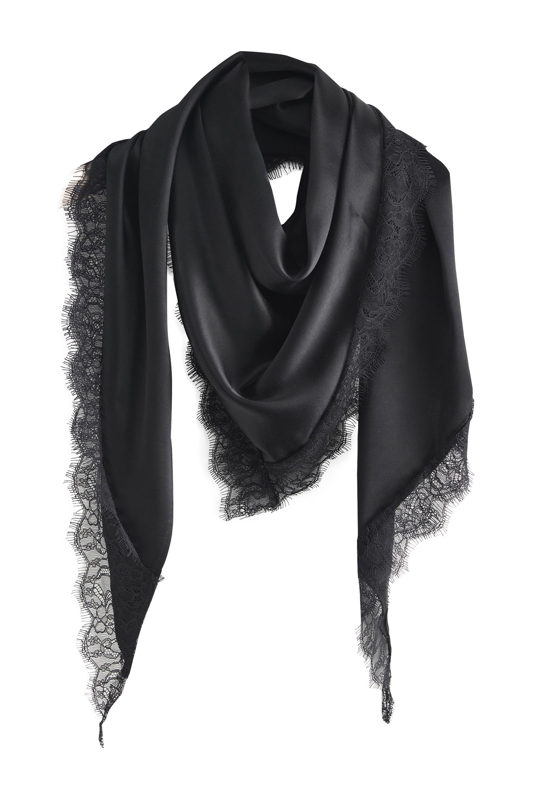 Next Schal Leichter, dreieckiger Schal mit Spitzenbesatz, (1-St) günstig online kaufen
