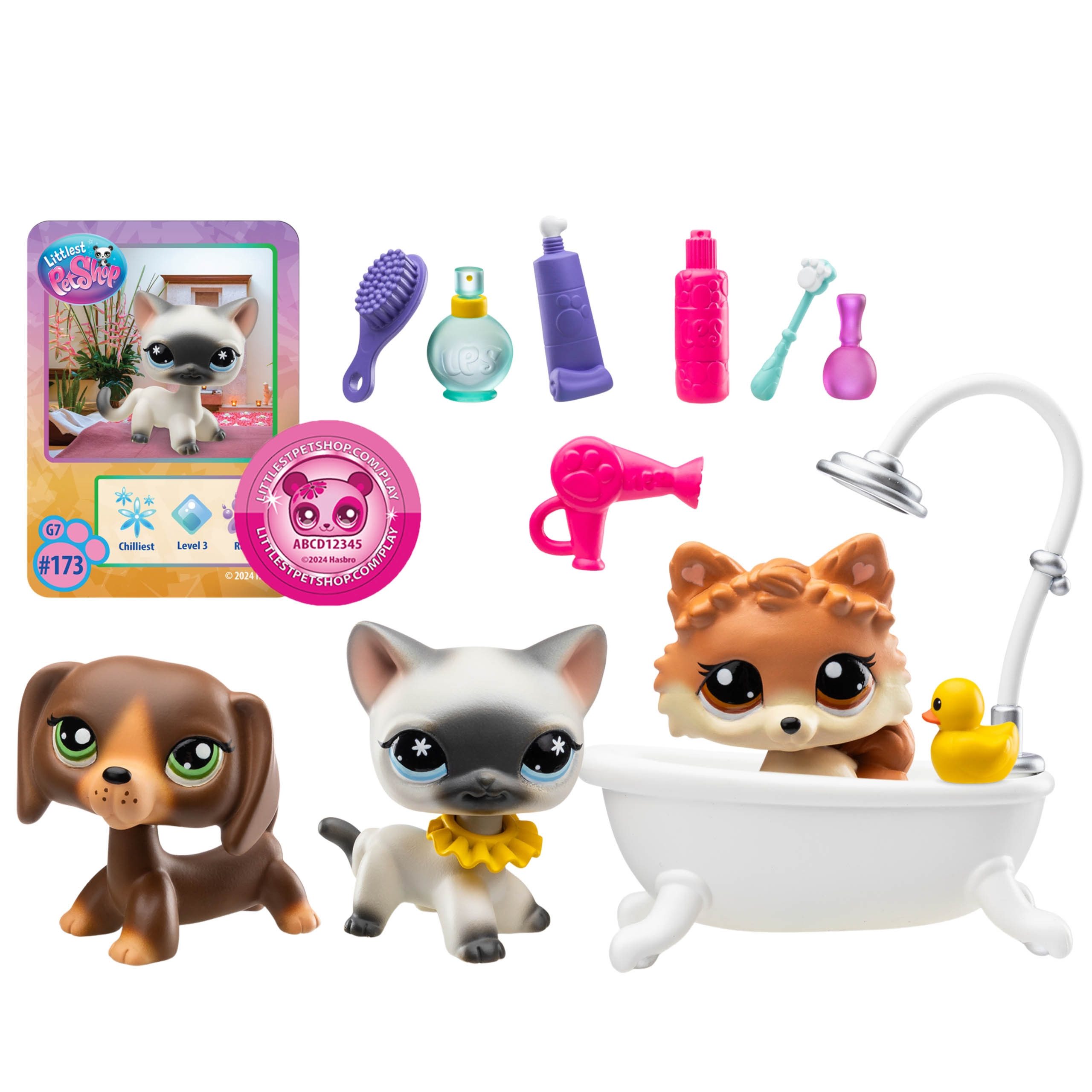 Sarcia.eu Spielfigur Littlest Pet Shop Set Tierfiguren #172-174 mit Zubehör Sammler 4+ – Bild 2 von 5