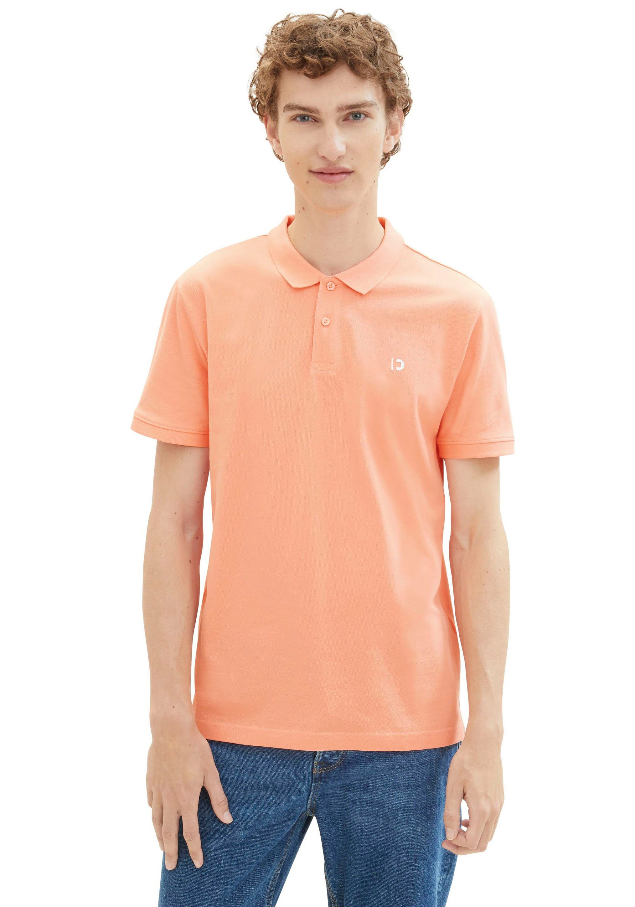 TOM TAILOR Denim Poloshirt mit Logo-Print günstig online kaufen