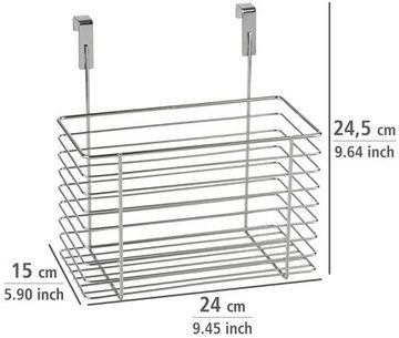WENKO Einhängekorb, chrombeschichtetes Metall, ideal für hohe Utensilien