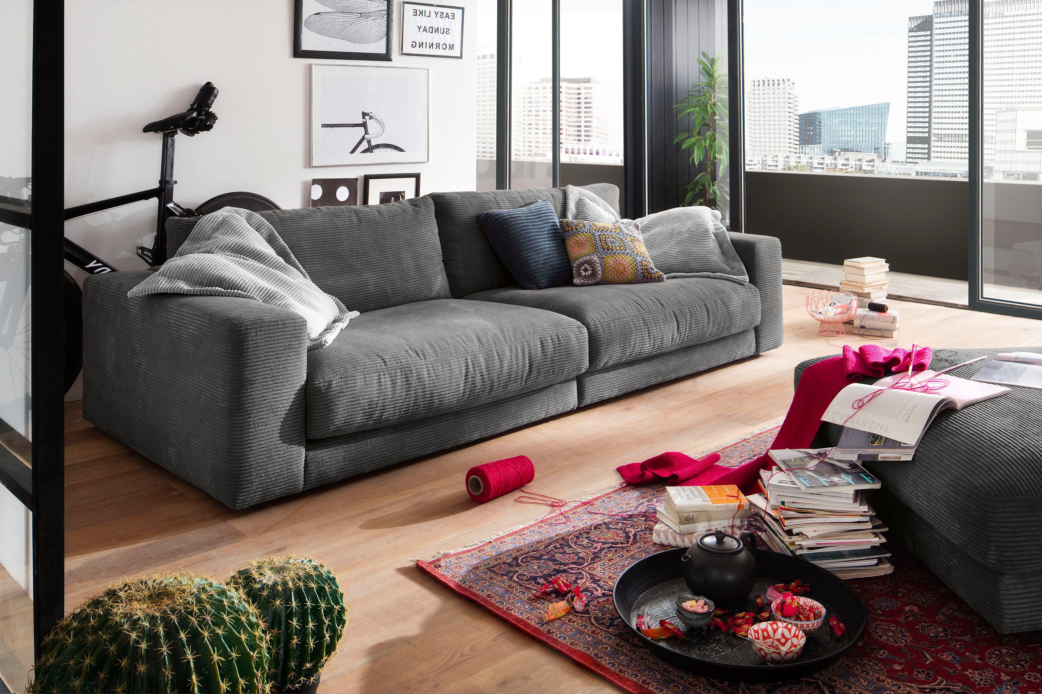 Big-Sofa Zeitloses Fein- Loungemöbel, und Candy in und Enisa, 3C Breitcord stylisches