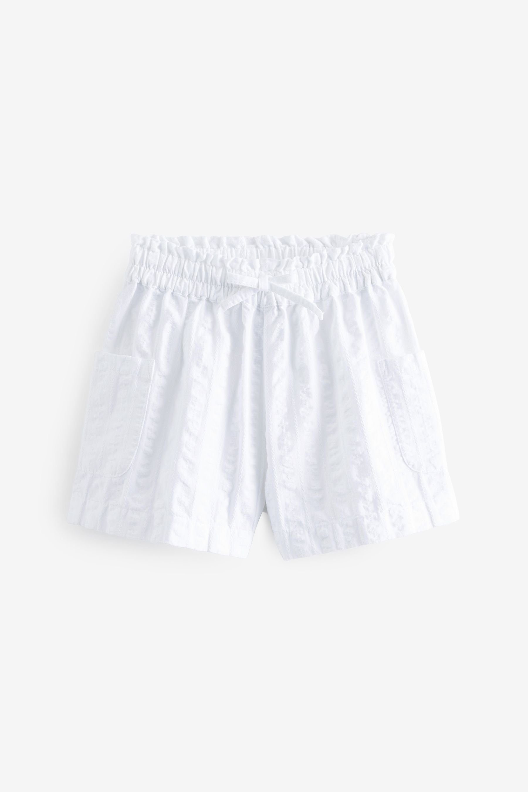 Strukturierte Next Shorts Shorts (1-tlg) White