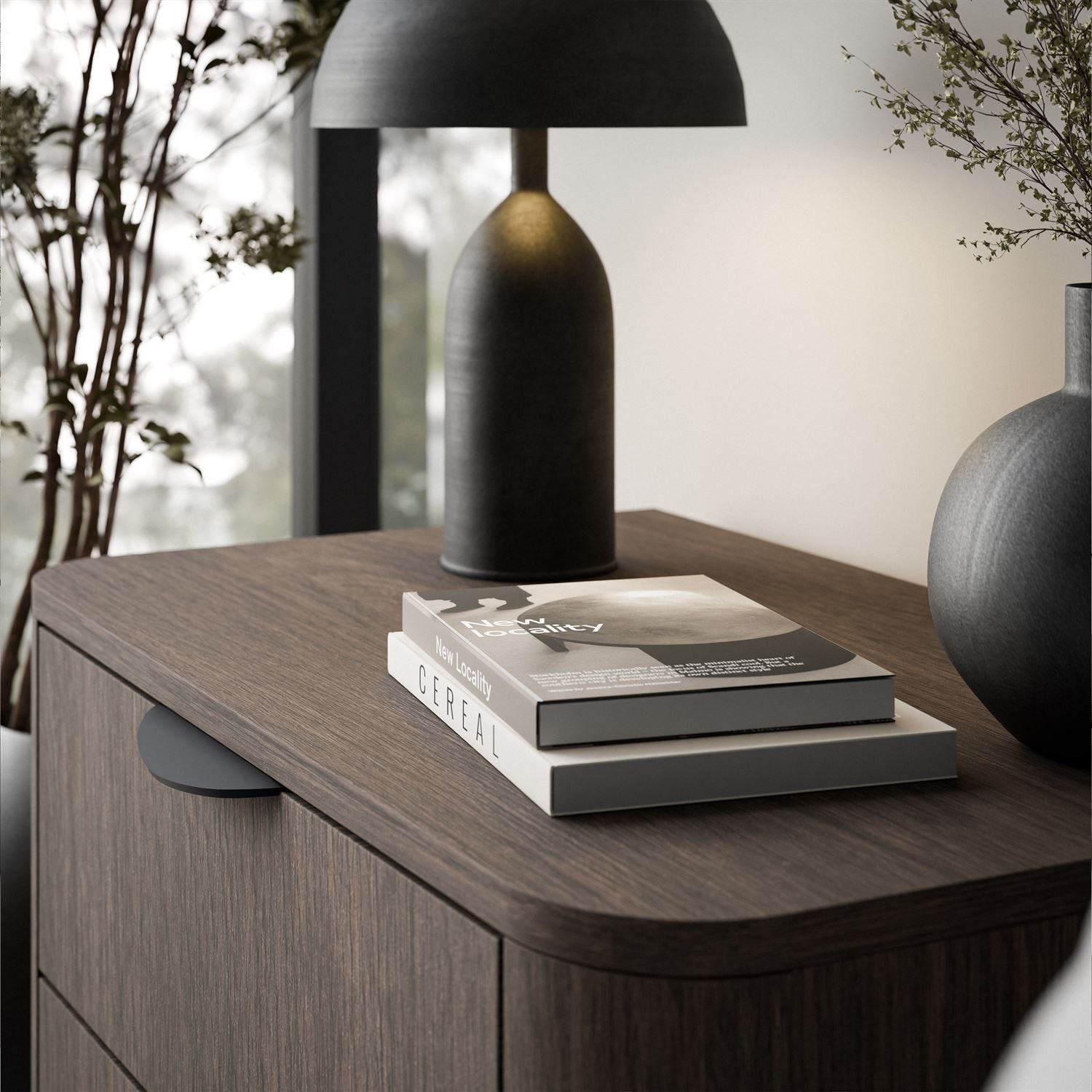 Lookway Nachttisch TWILIGHT mit Schubladen (1x Nachttisch), Breite: 63 cm, Höhe: 55 cm, Tiefe: 38 cm. – Bild 4 von 5