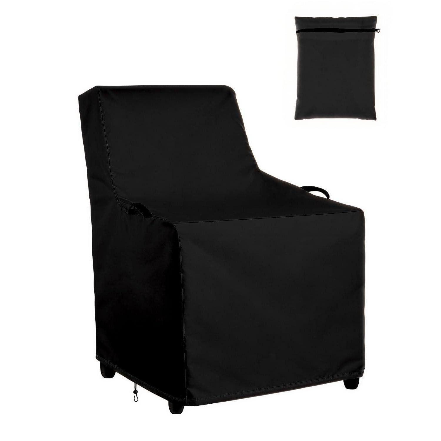 LuxusKollektion Gartenmöbel-Schutzhülle Gartenstuhl Abdeckung Wasserdicht 76x80x110cm Schwarz (1-St)