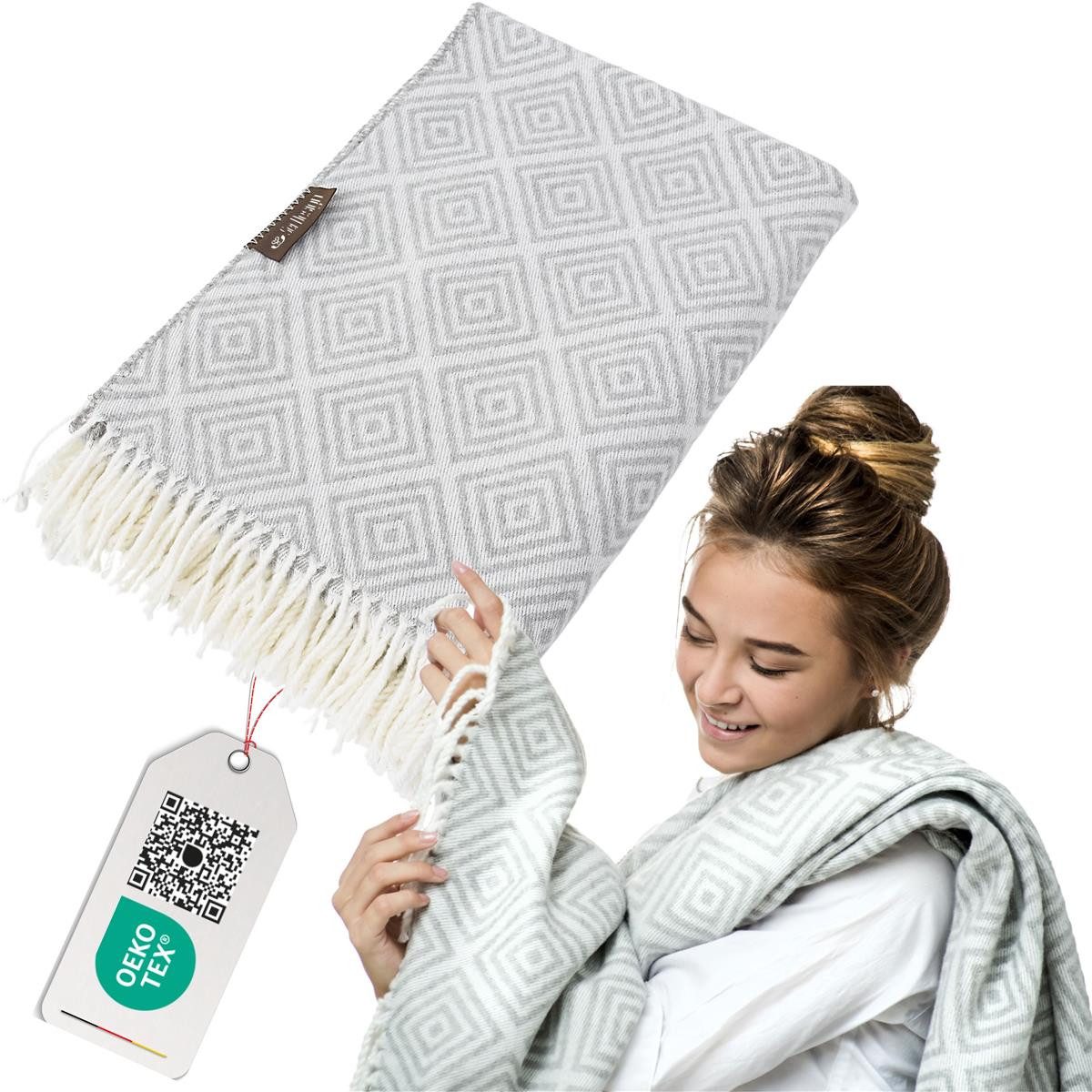Plaid Kuscheldecke flauschig Sommerdecke Tagesdecke 150x200 günstig online kaufen