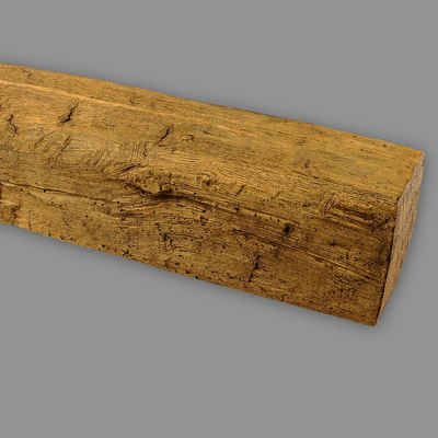 Homestar Deckenleiste Deckenbalken Holzimitat Eiche, 9 x 6 cm, Länge 3 m, sehr einfache Montage durch Ankleben mit dem HOMESTAR® SX100, Polyurethan, preisgünstige Alternative zum Echtholz-Balken