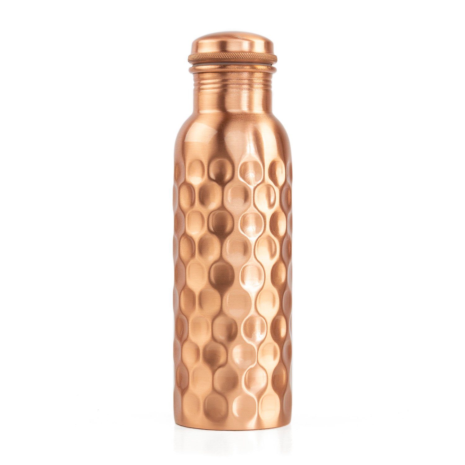 Trinkflasche Kupferflasche, 800 ml Diamant-Design, gehämmert