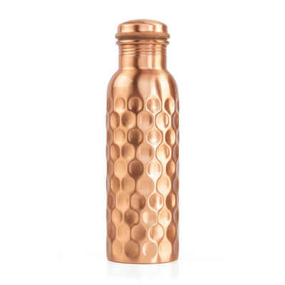 bodhi Trinkflasche Kupferflasche, 800 ml Diamant-Design, gehämmert