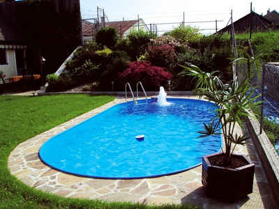 Poolomio Pool Stahlwandpool Oval Ibiza 350 x 700 x 150 cm (Set)
