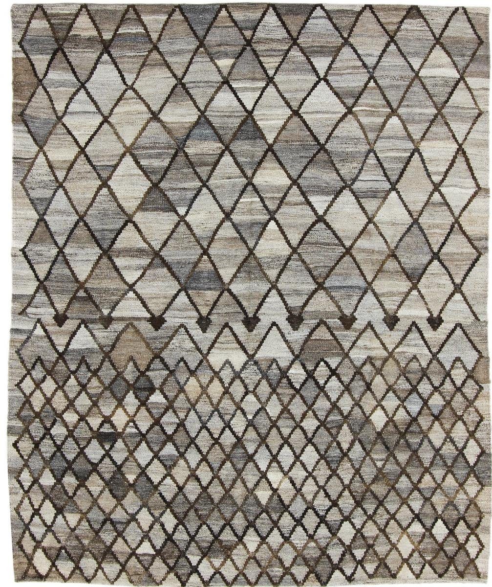 Orientteppich Kelim Afghan Berber Design 155x189 Handgewebter Moderner, Nain Trading, rechteckig, Höhe: 3 mm