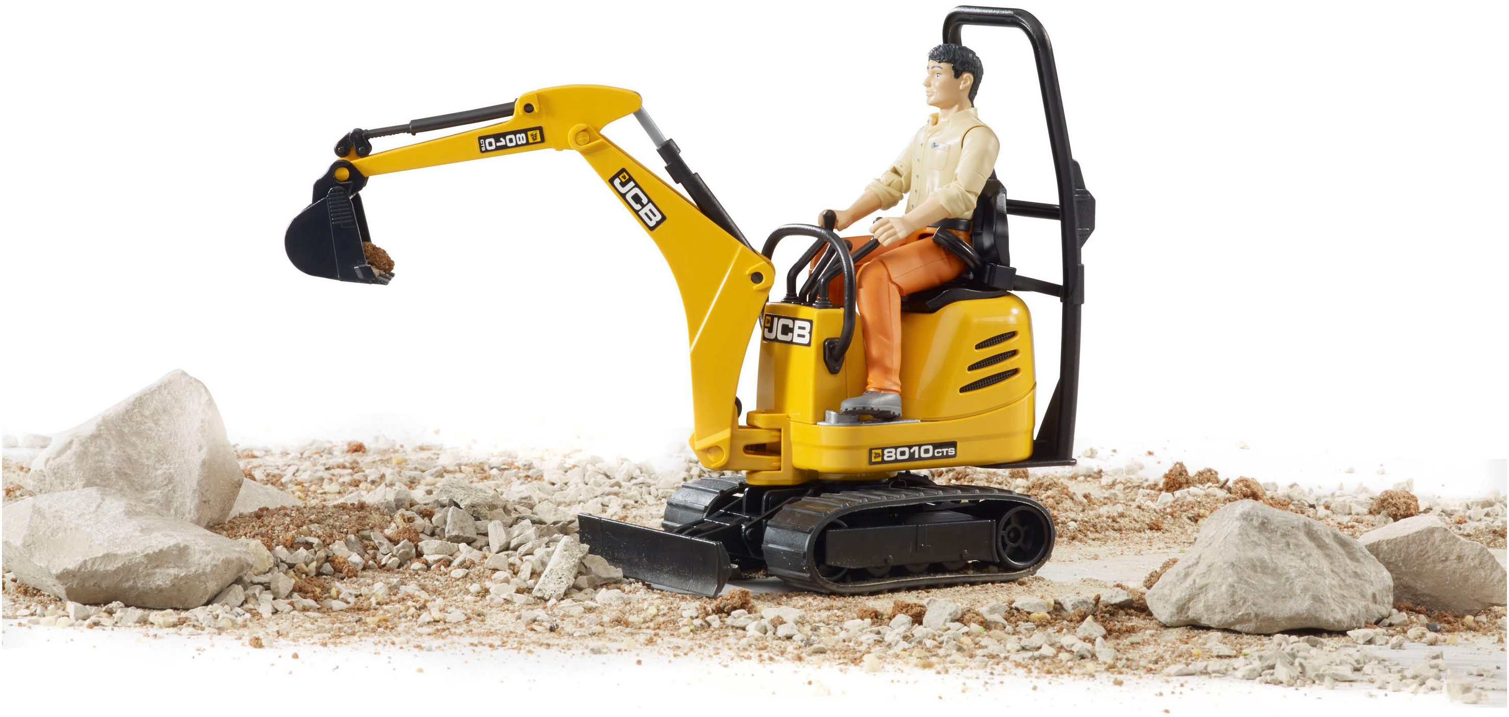 Bruder® Spielzeug-Bagger bworld JCB Bagger 25 cm mit Figur (62002), Made in Europe