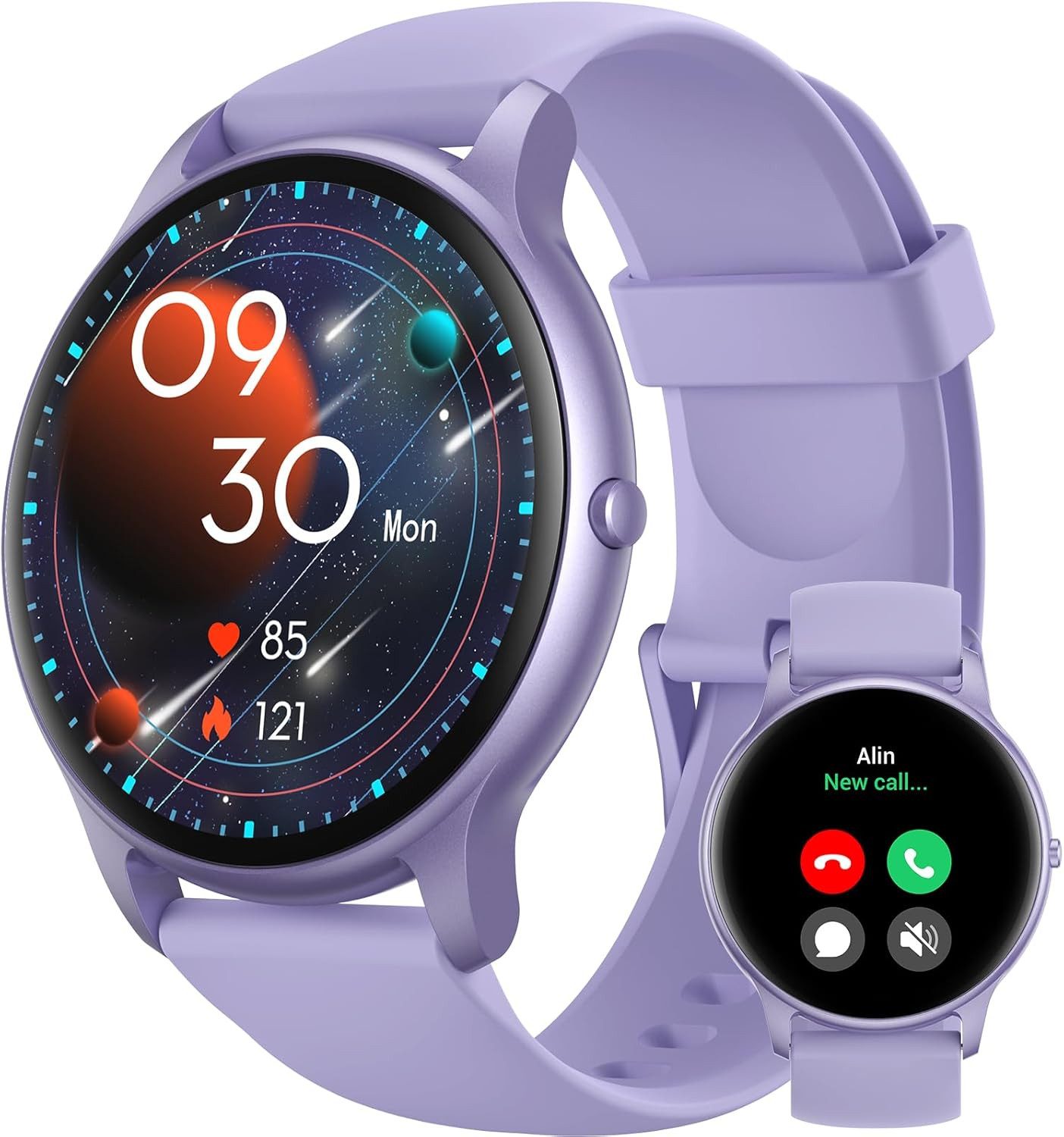 Parsonver Damen"s GPS Fitness Tracker; mit Herzfrequenz, SpO2 & Schlafmonitor Smartwatch (3,3 cm/1,32 Zoll, Android/iOS), IP68 Wasserdichtes Fitnessarmband mit über 100 Sportmodi & Bluetooth
