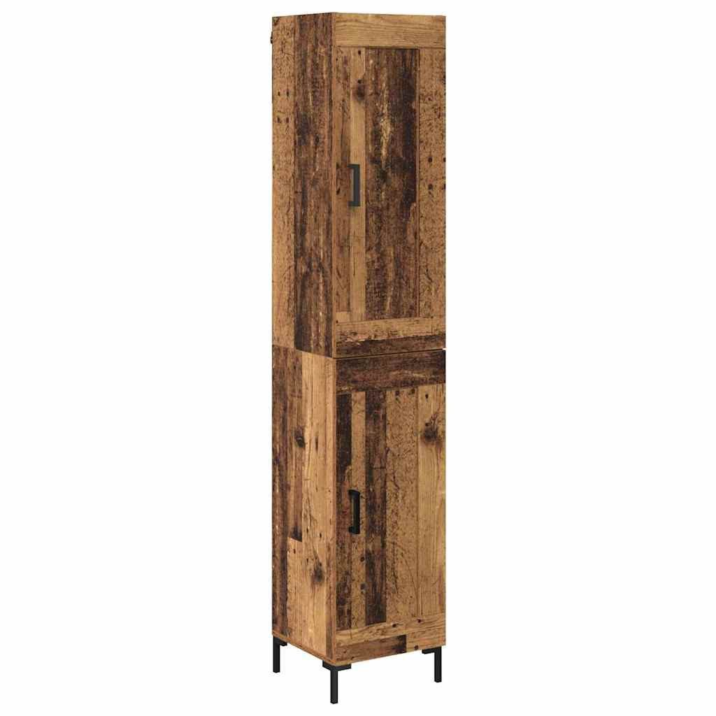 vidaXL Highboard Highboard Altholz 34,5 x 34 x 180 cm Holzwerkstoff (1 St)