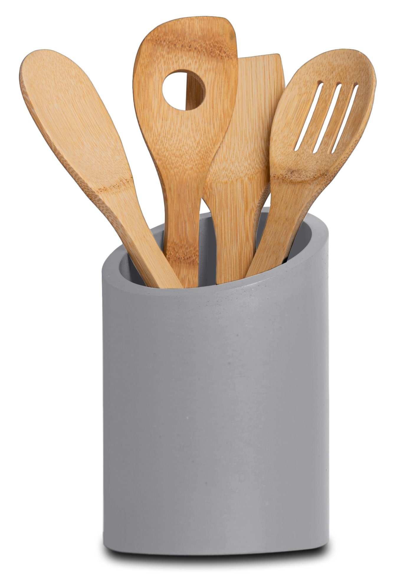 GRAURAUM Besteckhalter Kochlöffelhalter aus Beton, (inkl. 4 Kochlöffel aus günstig online kaufen