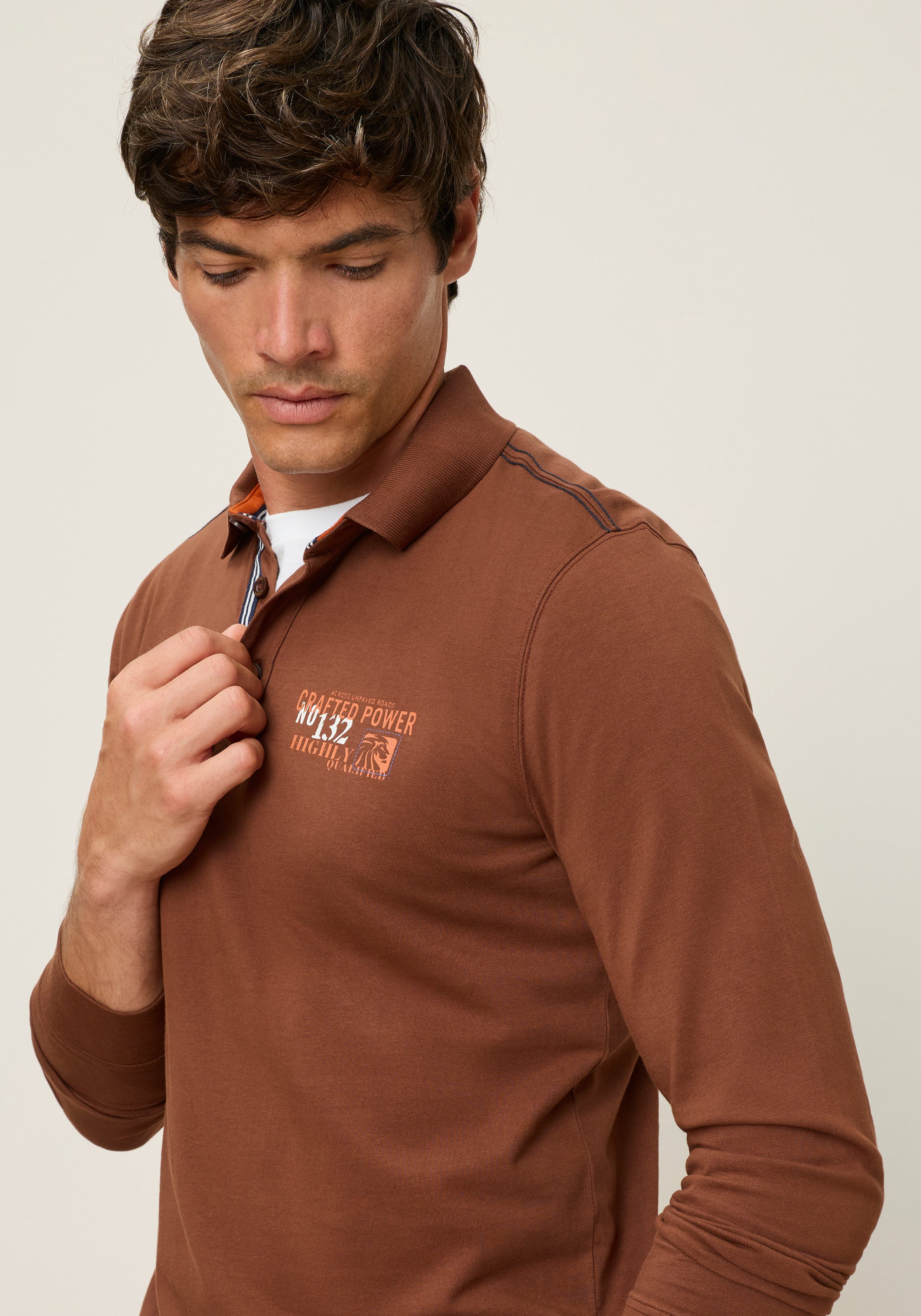 Man's World Poloshirt Normale Passform, mit Langarm, klassischer Look – Bild 2 von 5