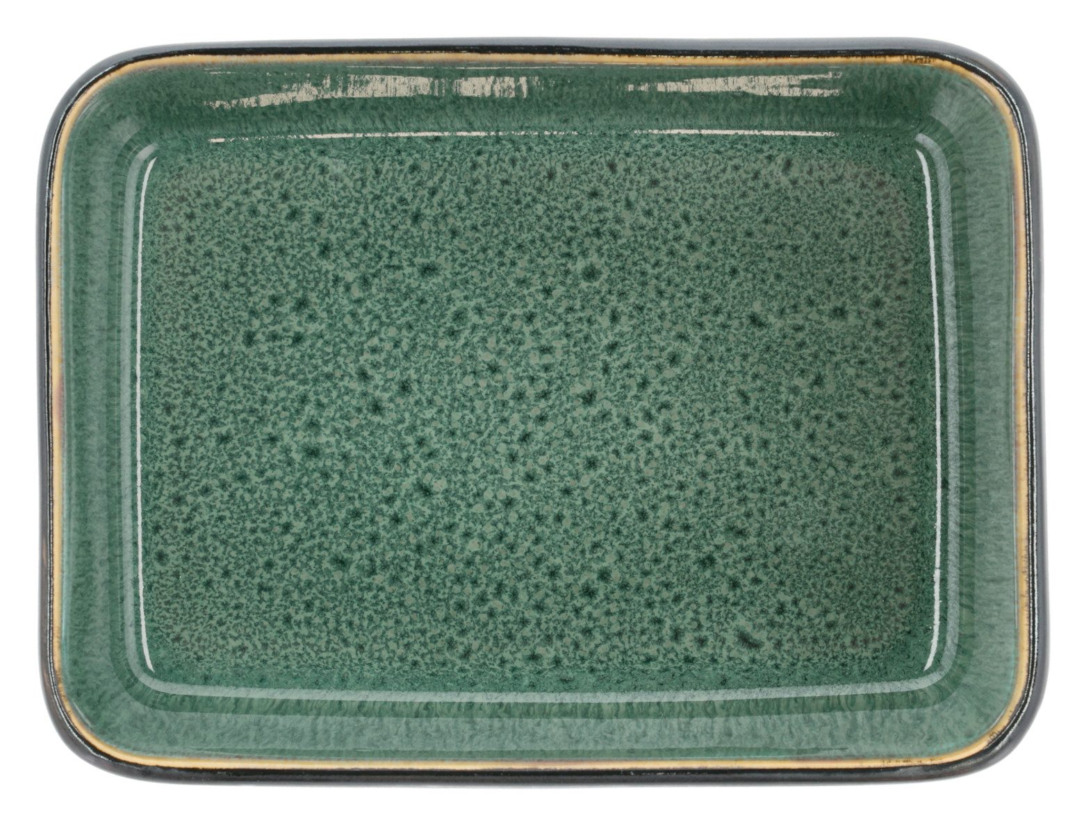 Bitz Auflaufform Auflaufform black/green 19 x 14cm, Steinzeug, Auflaufform 19 x 14 cm Schwarz/Grün