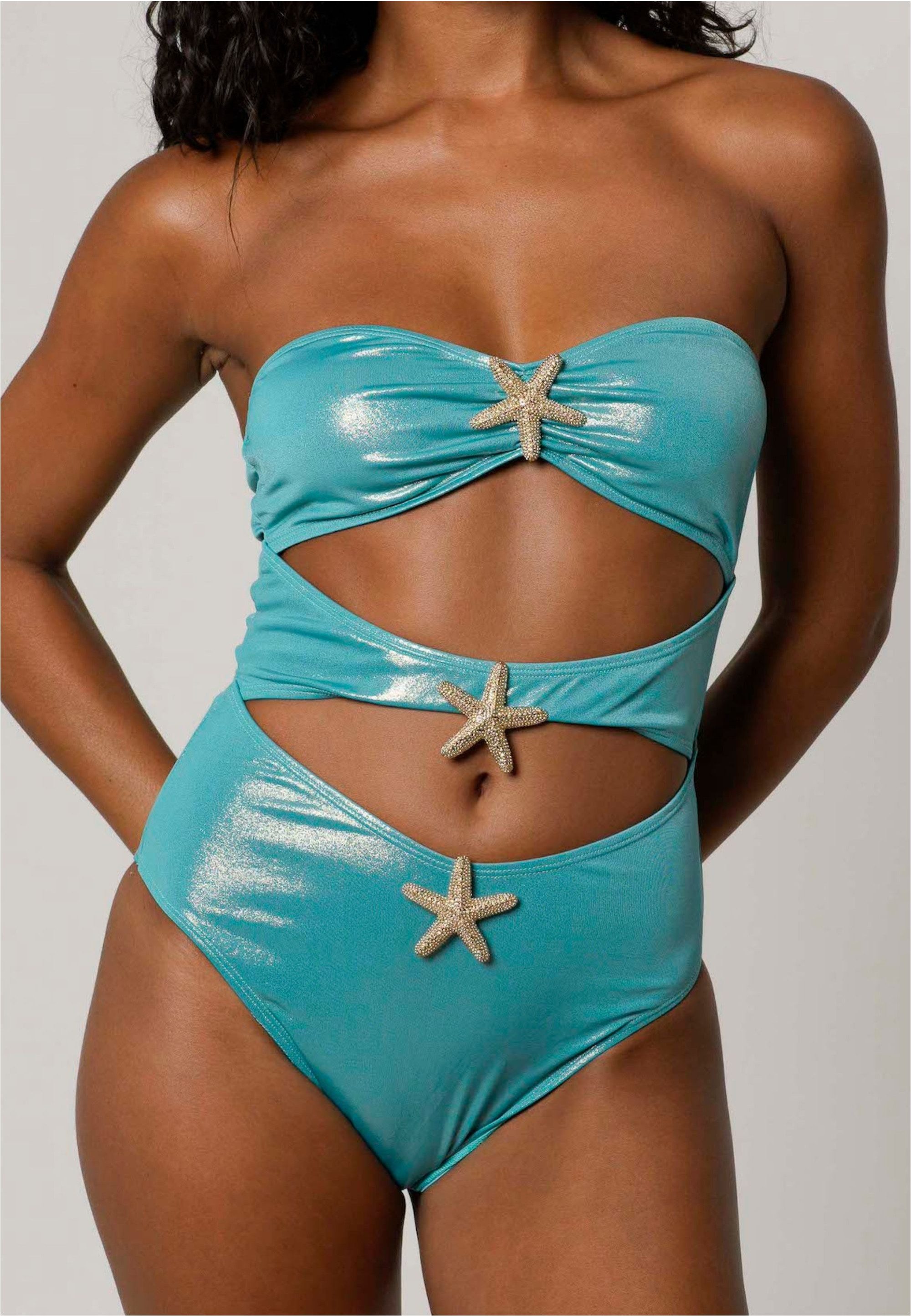 Moda Minx Badeanzug Starfish Bandeau Cut Out Swimsuit (1-St) mit tollen Cut-Outs