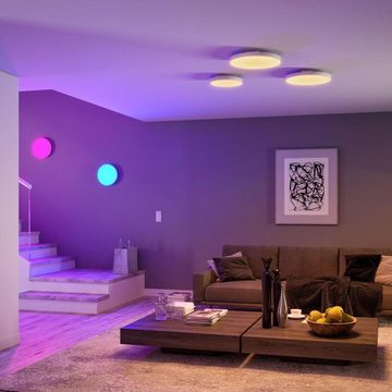 Paulmann LED Wandleuchte LED Zigbee Wand- und Deckenpanel RGBW Velora in Weiß 20W 1600lm, keine Angabe, Leuchtmittel enthalten: Ja, fest verbaut, LED, warmweiss, Wandleuchte, Wandlampe, Wandlicht