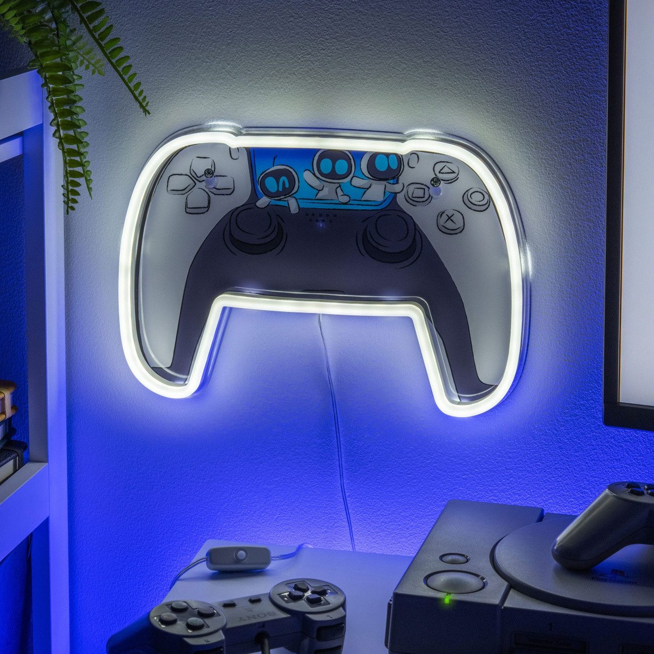 Paladone LED Dekolicht Astro Bot LED Wandleuchte Neon