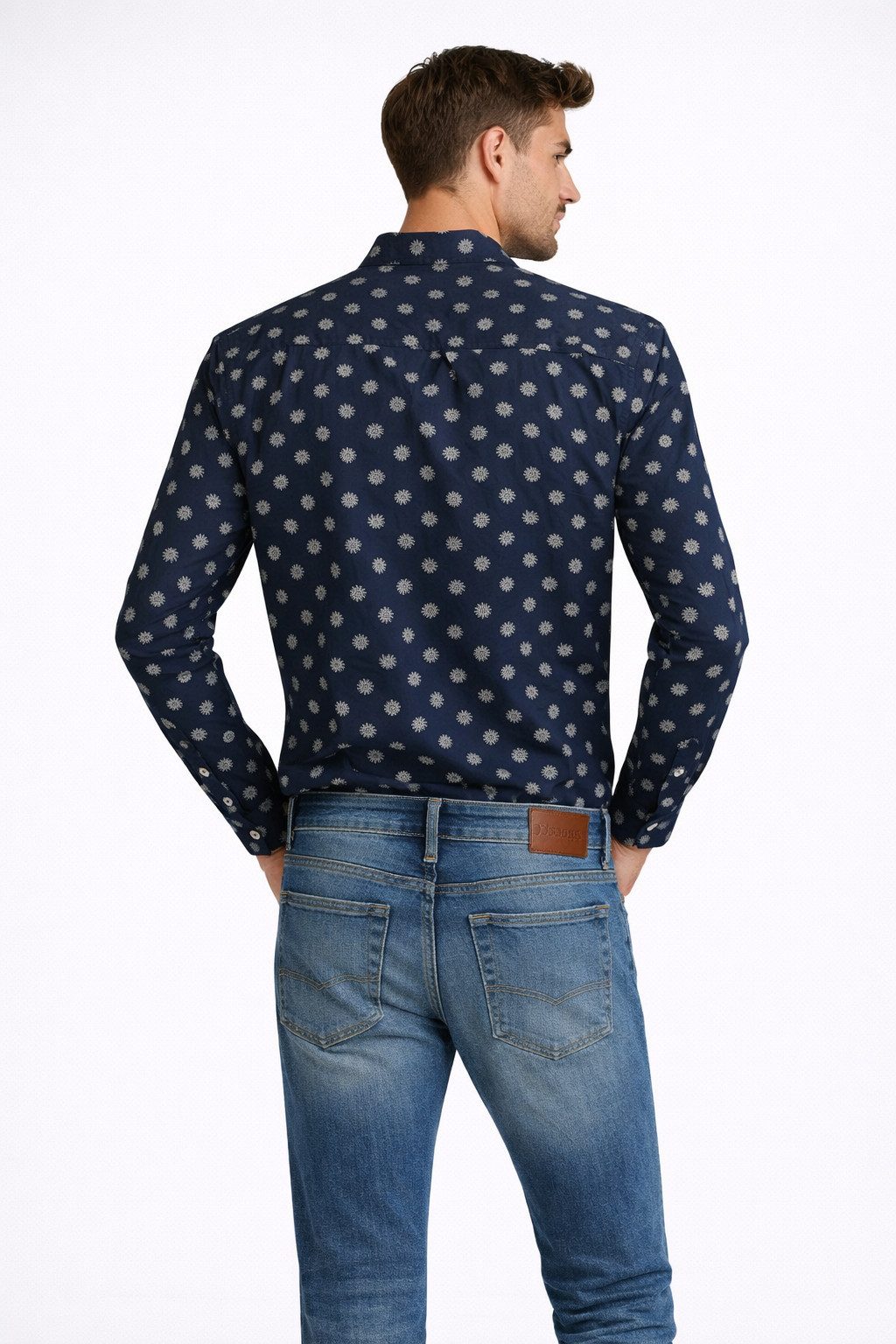 Scotch & Soda Langarmhemd Microprint poplin slimfit shirt