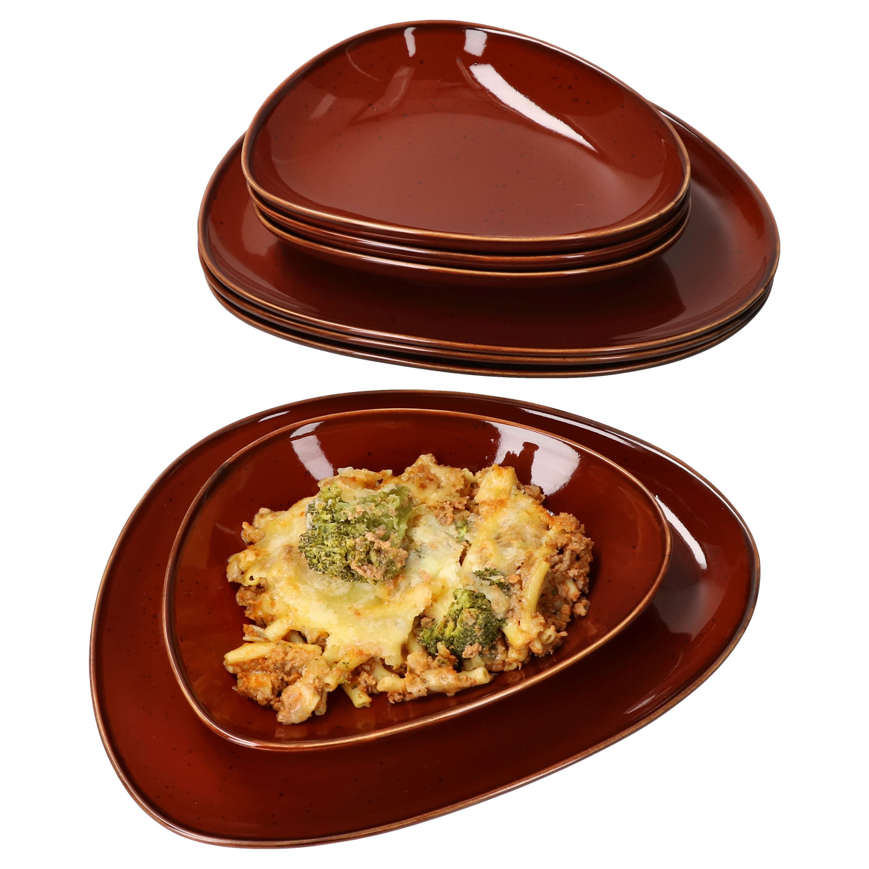 MamboCat Tafelservice 8tlg. Tafel Service Marron Taste - 211528 + 211511, Porzellan