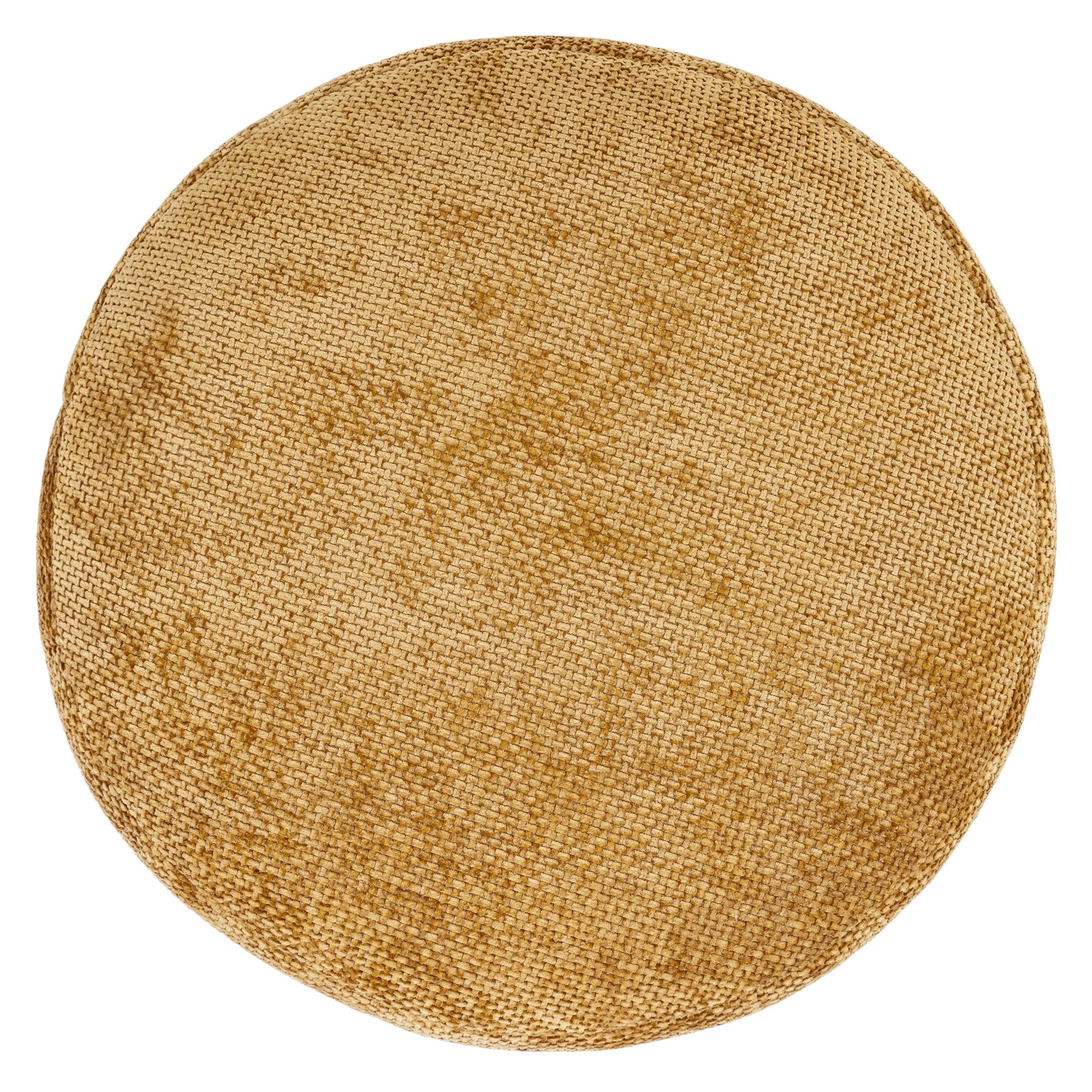 icon Pouf aus Chenille "Milano" mit Füllung, 55x35cm, Made in Germany, Sitzhocker, Sitzkissen, Fußstütze, Fußhocker – Bild 5 von 5