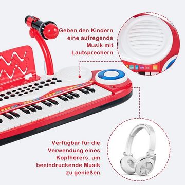 COSTWAY Spielzeug-Musikinstrument 37 Tasten, mit Licht