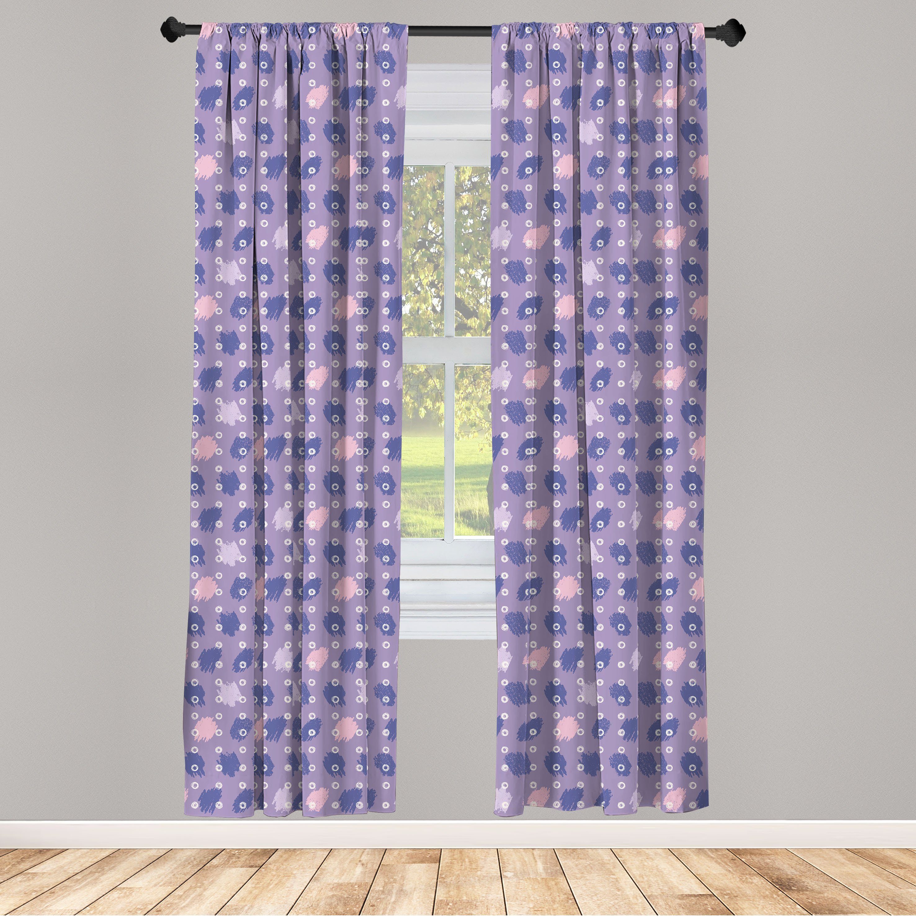 Hues für Violet Pinsel Schlag Abakuhaus, Farbe Schlafzimmer Microfaser, Dekor, Wohnzimmer Gardine Vorhang