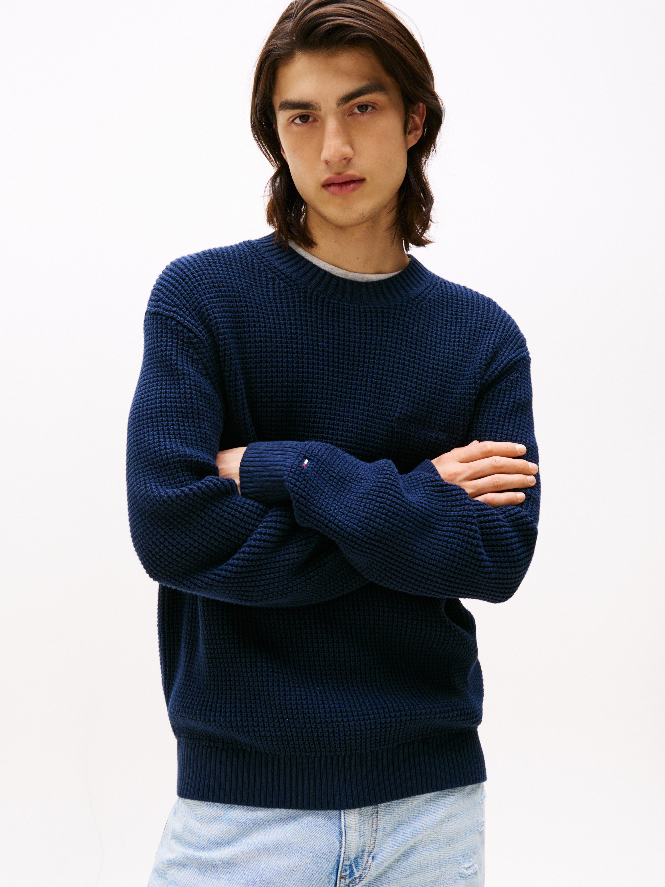 Tommy Jeans Strickpullover TJM SCRIPT CHUNKY günstig online kaufen