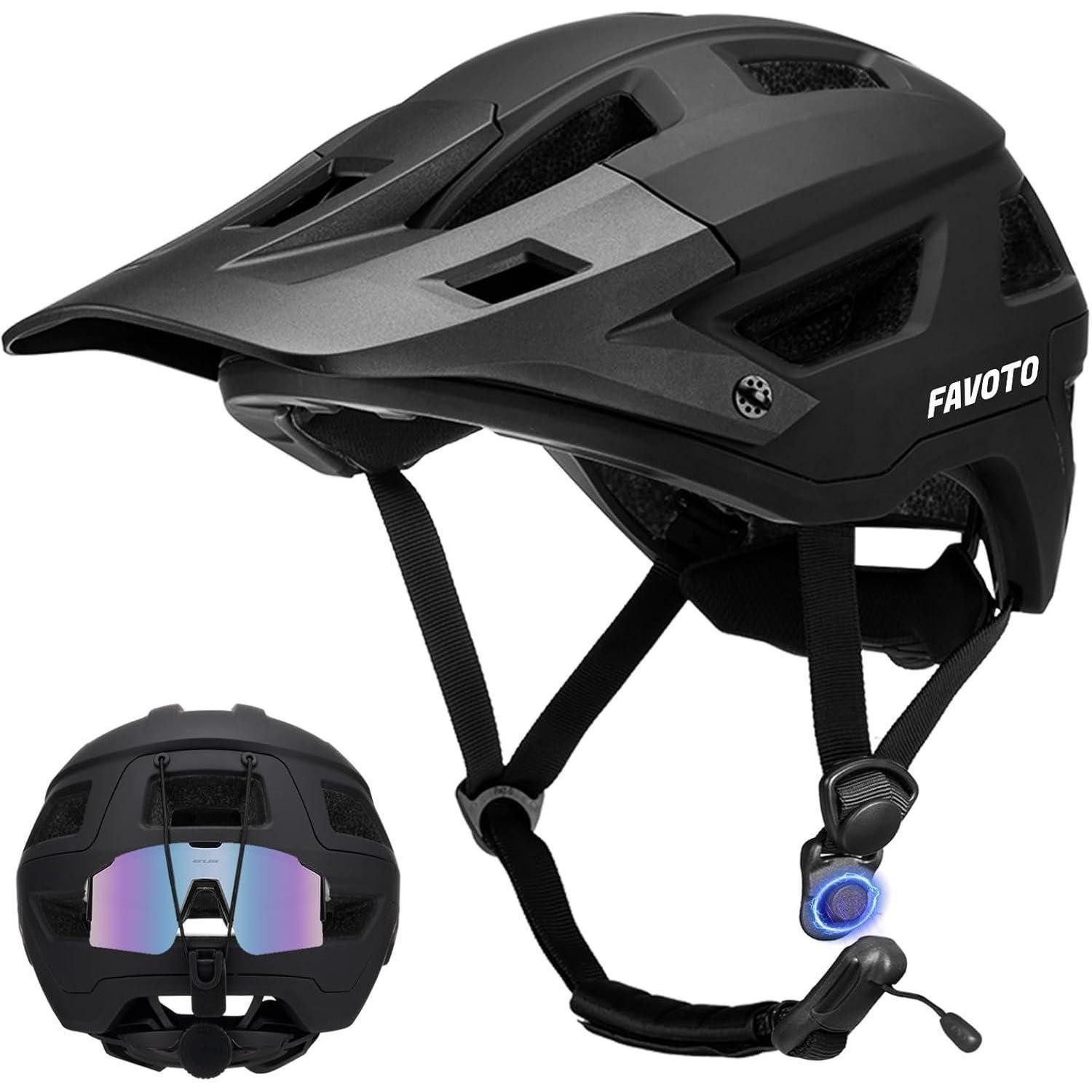 Mountainbikehelm Mountainbike Fahrradhelm mit Schirm Leicht Doppelte Inmould