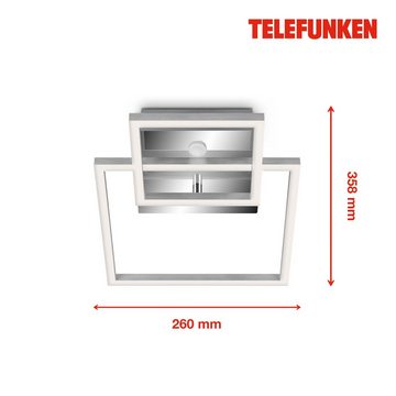 Telefunken LED Deckenleuchte 318608TF, LED fest verbaut, Warmweiß, Deckenleuchte Sensor drehbar 20W 1500lm 3000K 35,8x26x7,6cm