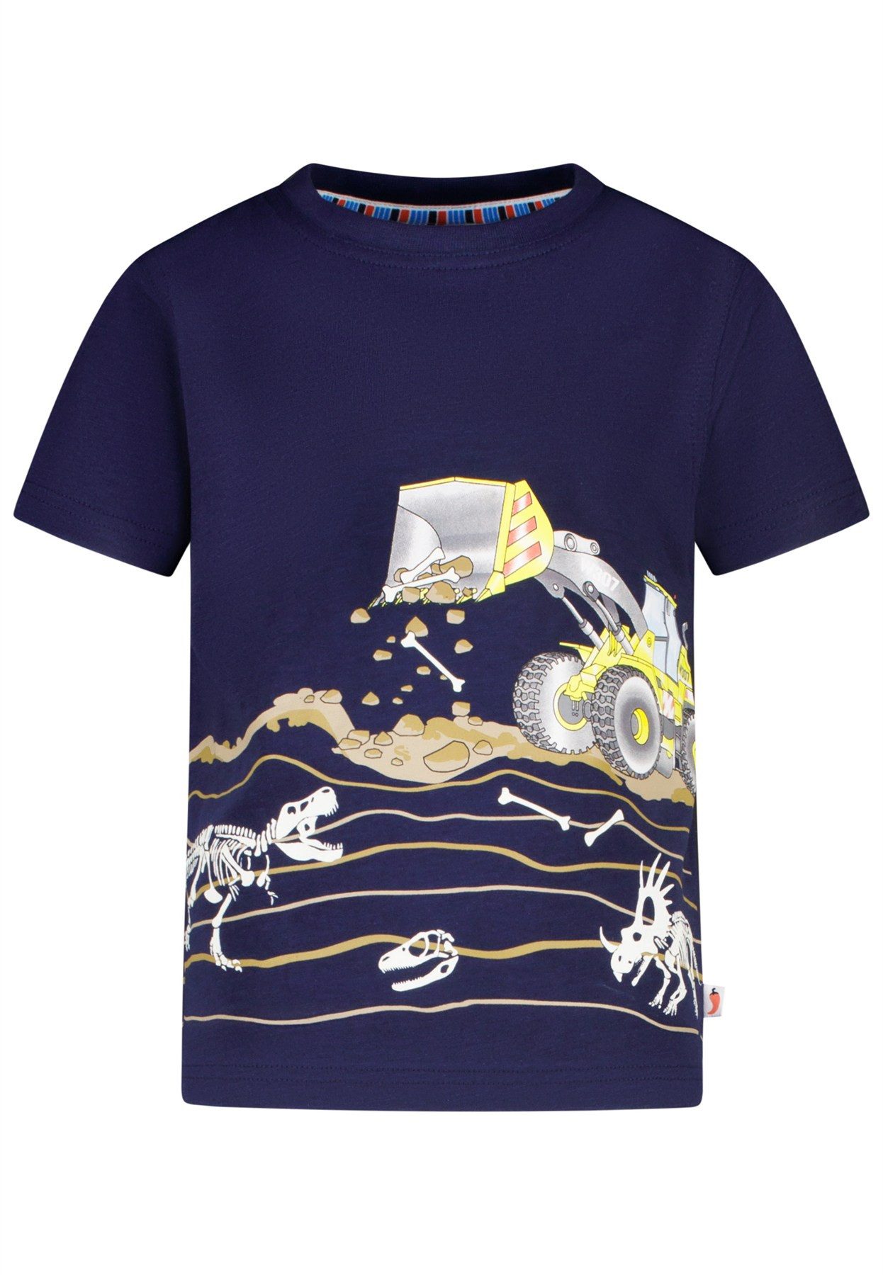 SALT AND PEPPER T-Shirt Salt & Pepper Jungen leuchtender Bagger/Dino Print T-Shirt true navy (1-tlg)