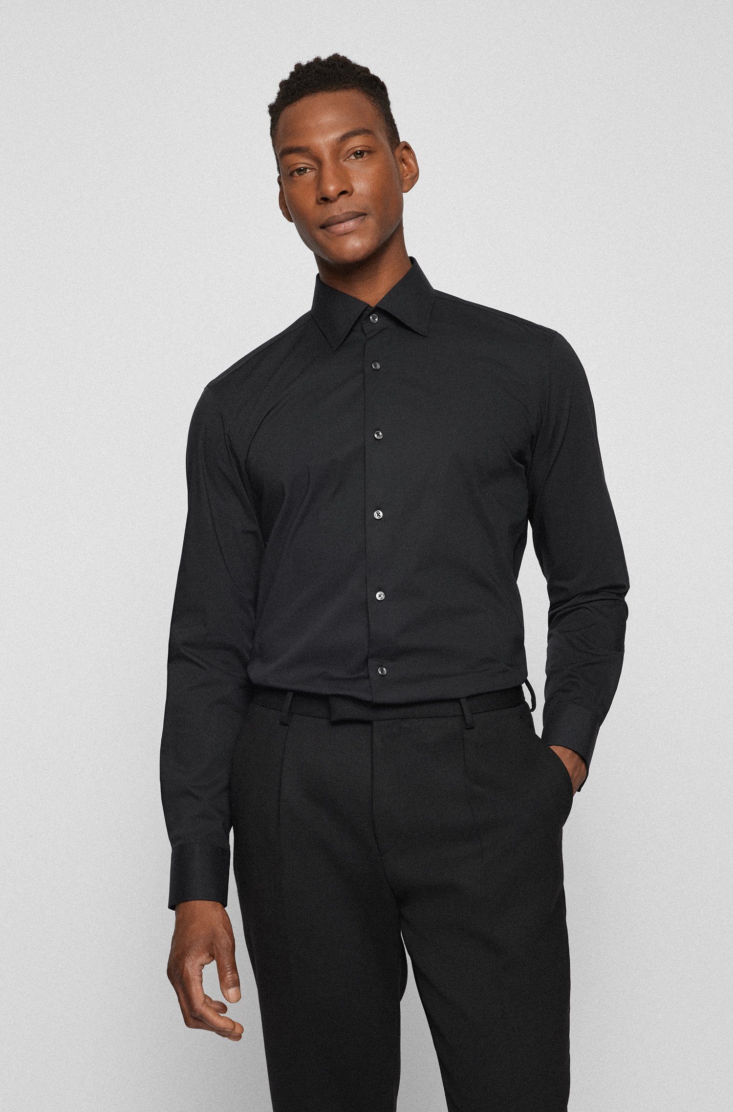 BOSS Langarmhemd H-Joe-Kent (1-tlg) günstig online kaufen