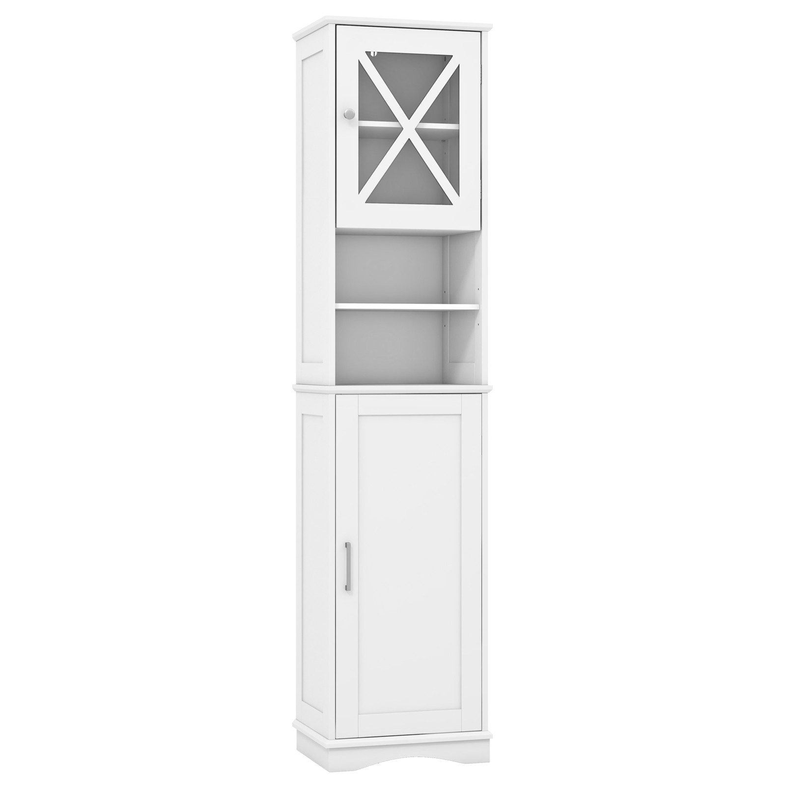 KOMFOTTEU Hochschrank Badezimmerschrank mit Tür & günstig online kaufen