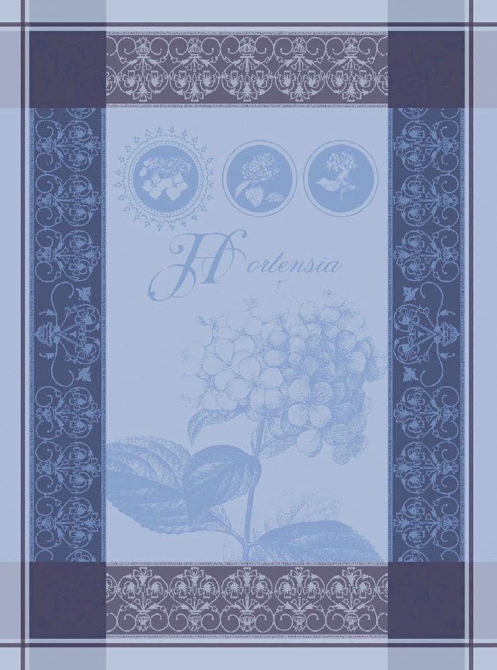 jacquard-gewebt (1-tlg., Thiebaut 1 Geschirrtuch Bleu cm, Hortensia Garnier x 56x77 Geschirrtuch), Geschirrtuch