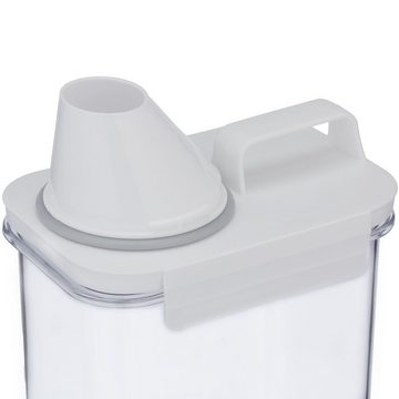 relaxdays Futterbehälter Futter Aufbewahrungsbox 1,1 Liter, Kunststoff