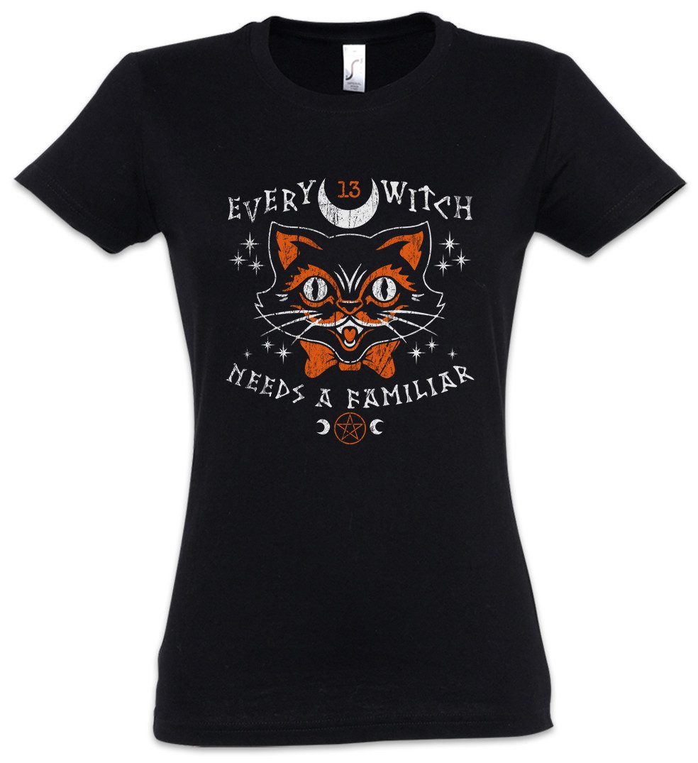 Urban Backwoods Print-Shirt Every Witch Damen T-Shirt Black Cat Katze Magic günstig online kaufen