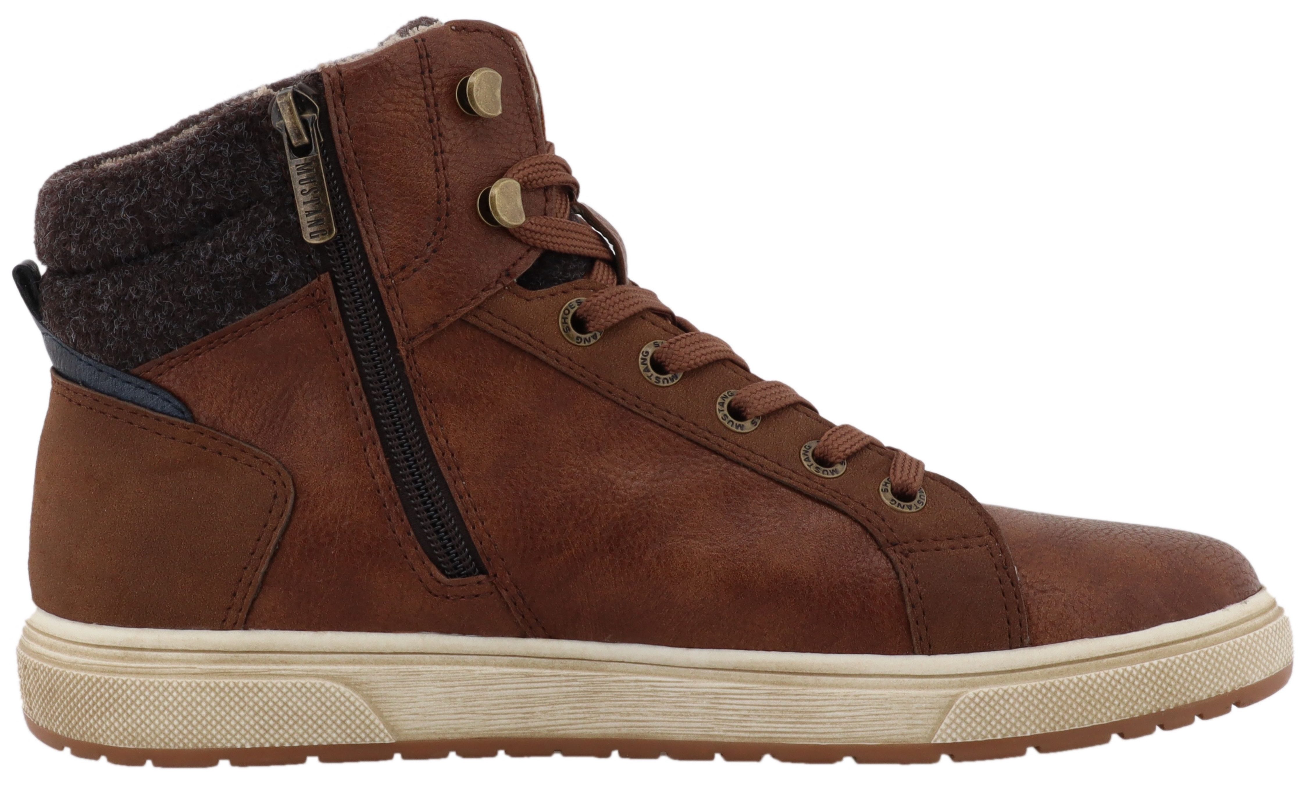 Mustang Shoes Merian Sneaker High Top Sneaker, Schnürboots mit Reißverschluss – Bild 5 von 5