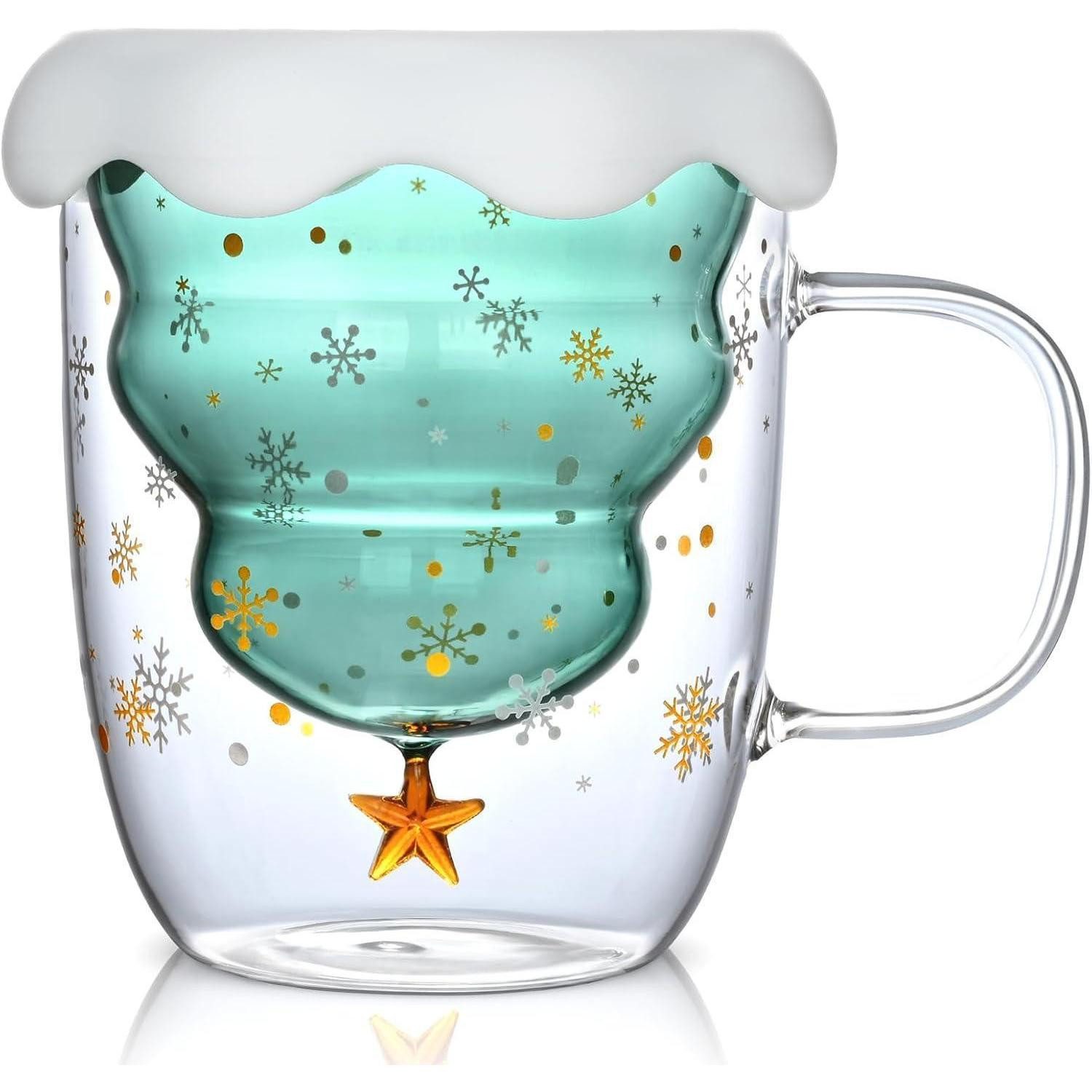 LuxusKollektion Tasse Süße Weihnachtstasse Geschenk Glühweintassen 300ml Grinch Tasse, Glas