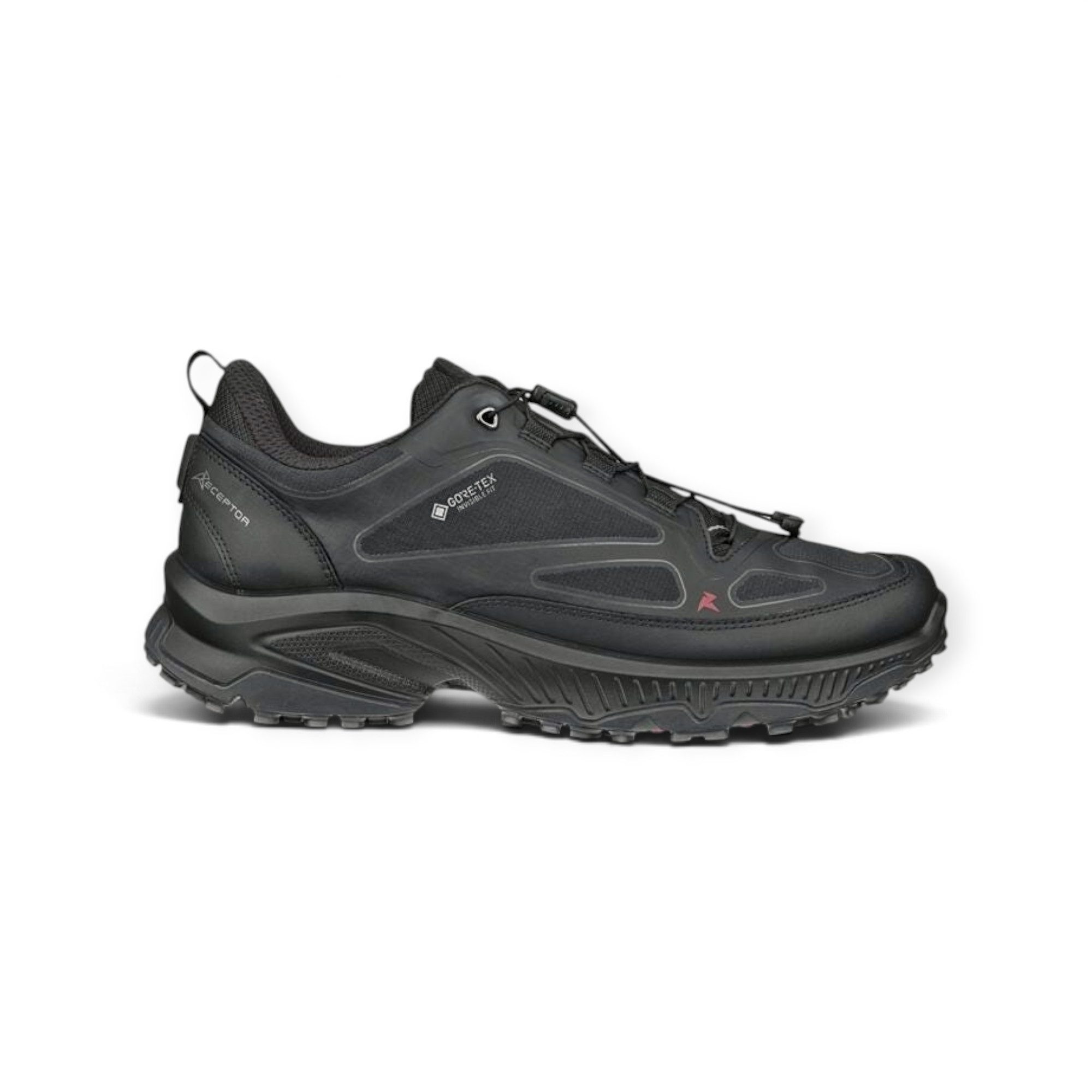 Ecco Wanderschuhe Receptor XP GTX (Premium-Leder, wasserdicht) schwarz Sneaker