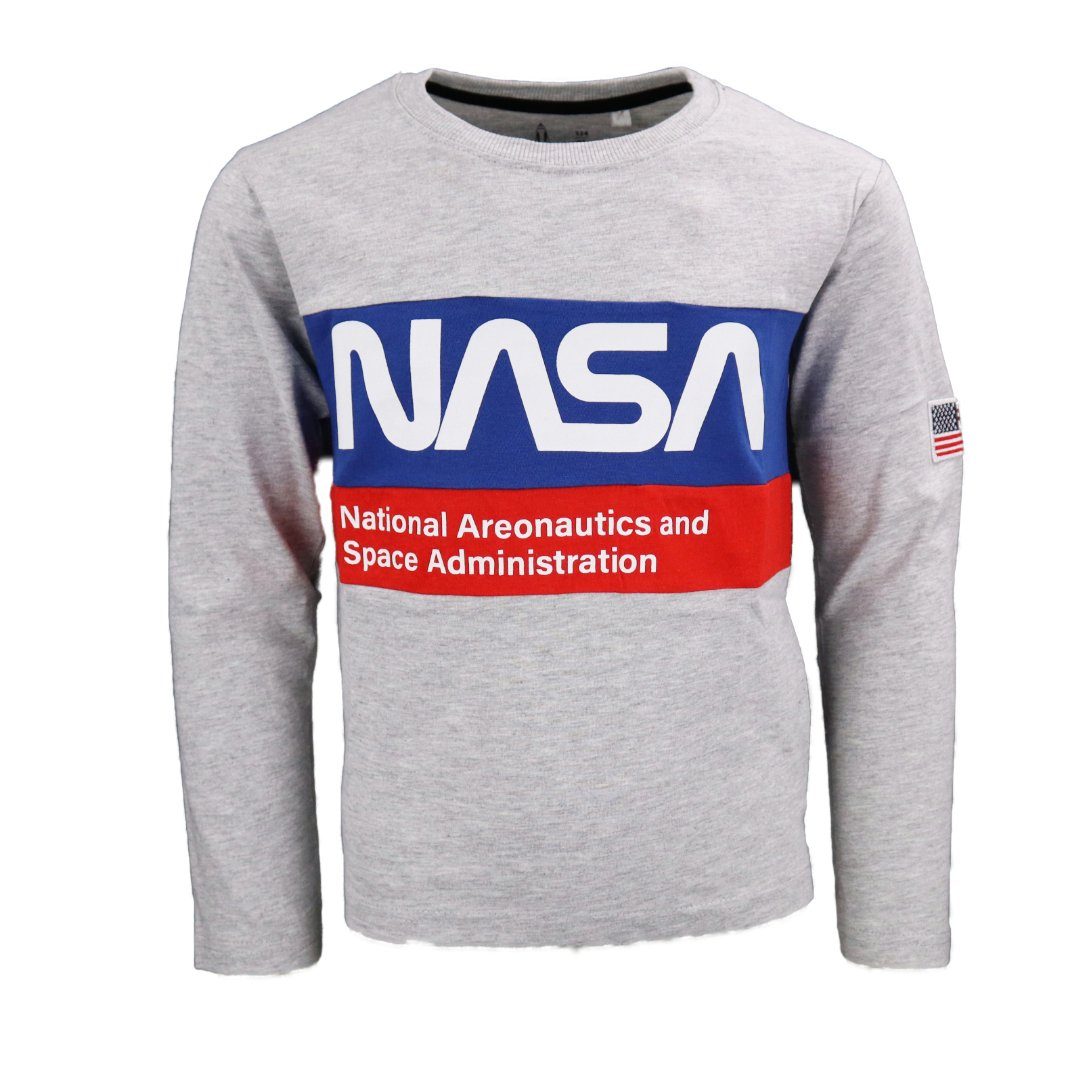 NASA Langarmshirt NASA Space Center Kinder langarm T-Shirt Gr. 134 bis 164